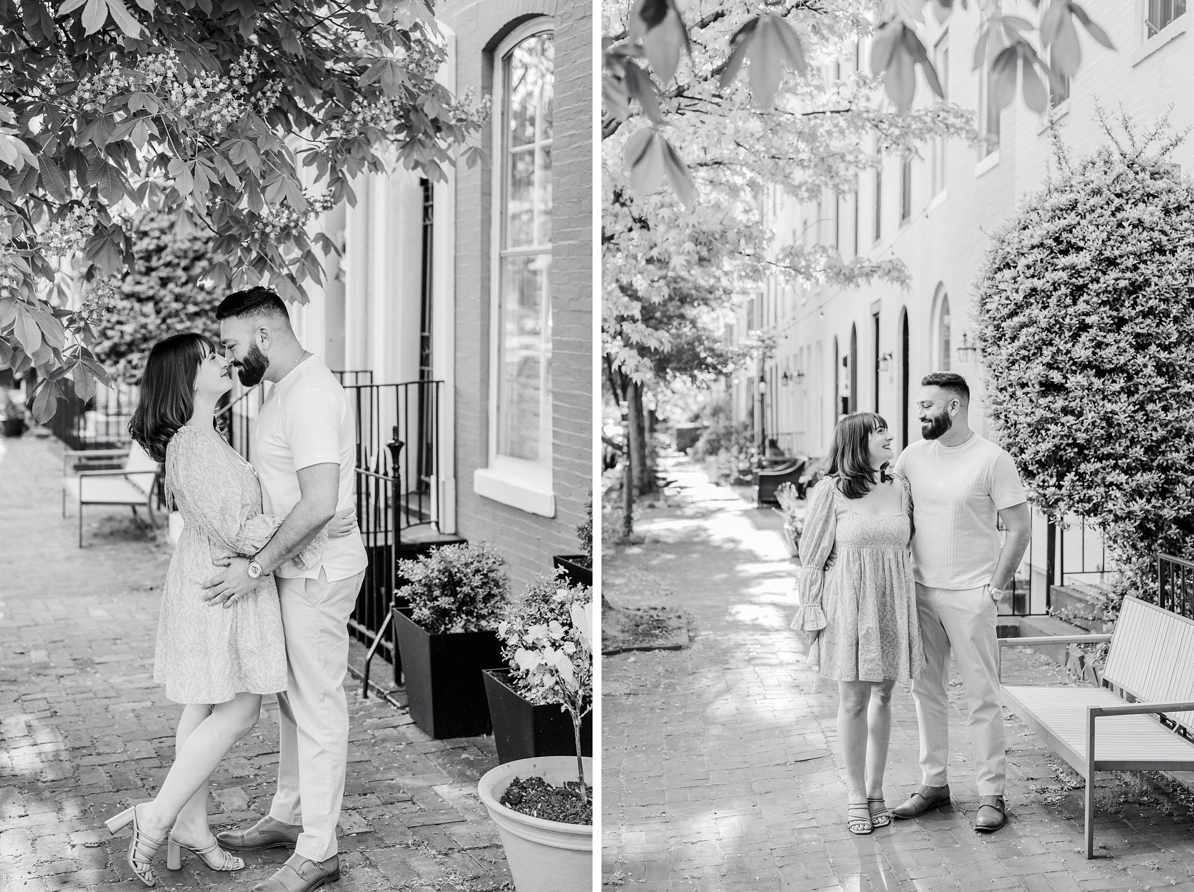 Federal Hill and Inner Harbor Engagement Photos photographed by Baltimore Wedding Photographer Cait Kramer.