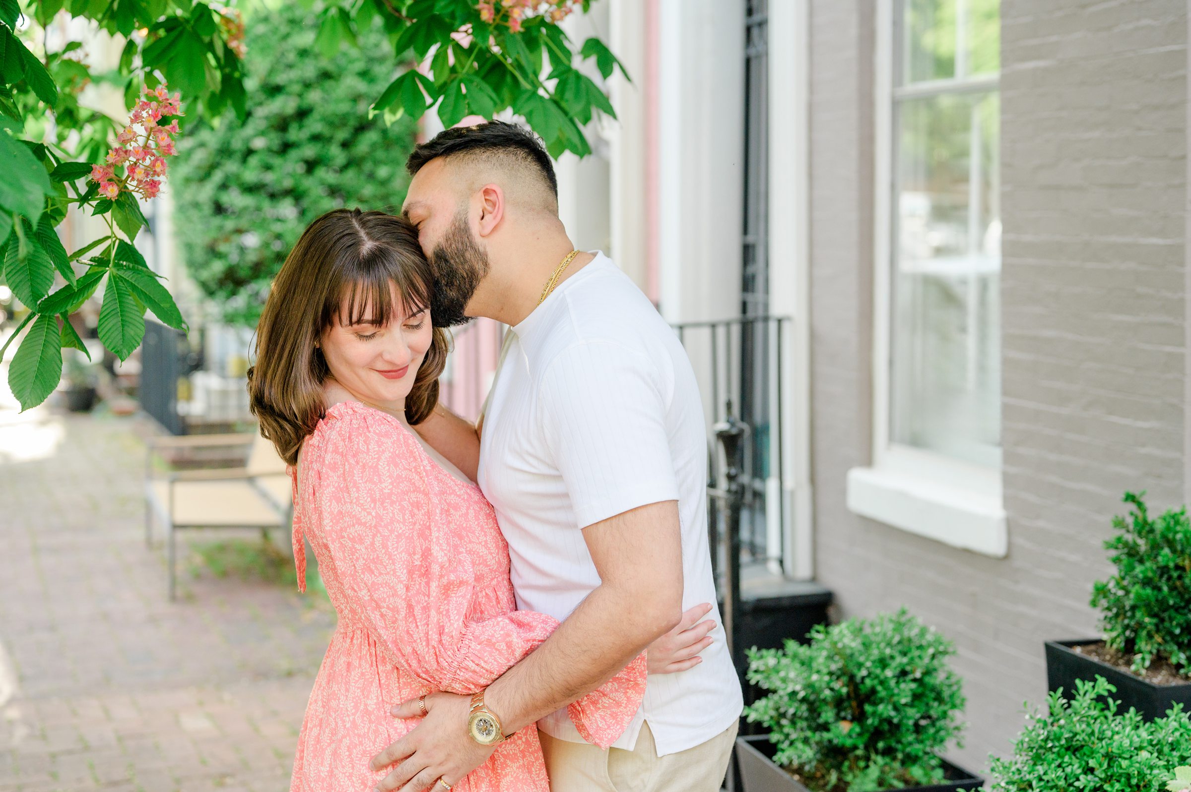 Federal Hill and Inner Harbor Engagement Photos photographed by Baltimore Wedding Photographer Cait Kramer.