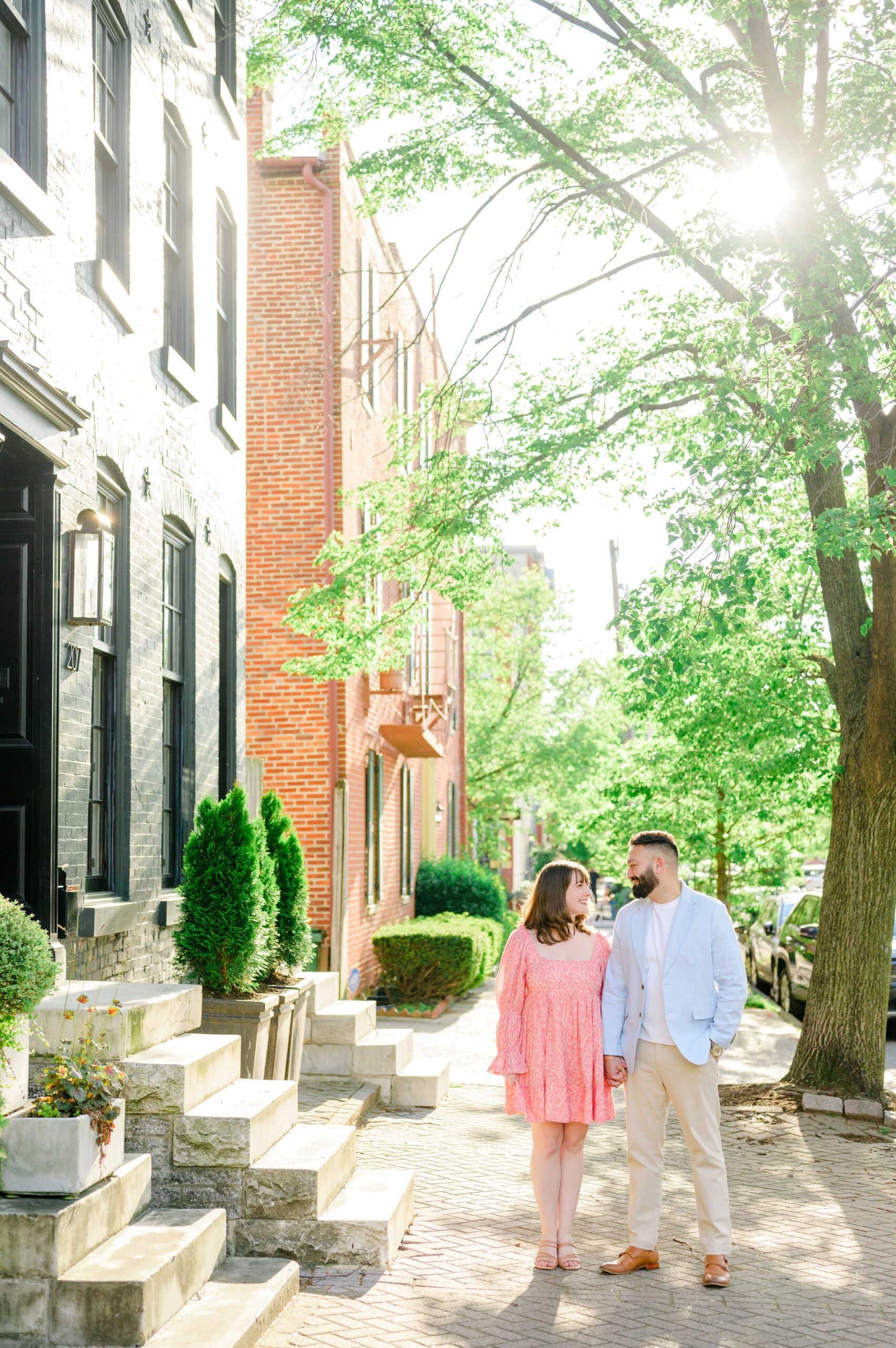 Federal Hill and Inner Harbor Engagement Photos photographed by Baltimore Wedding Photographer Cait Kramer.
