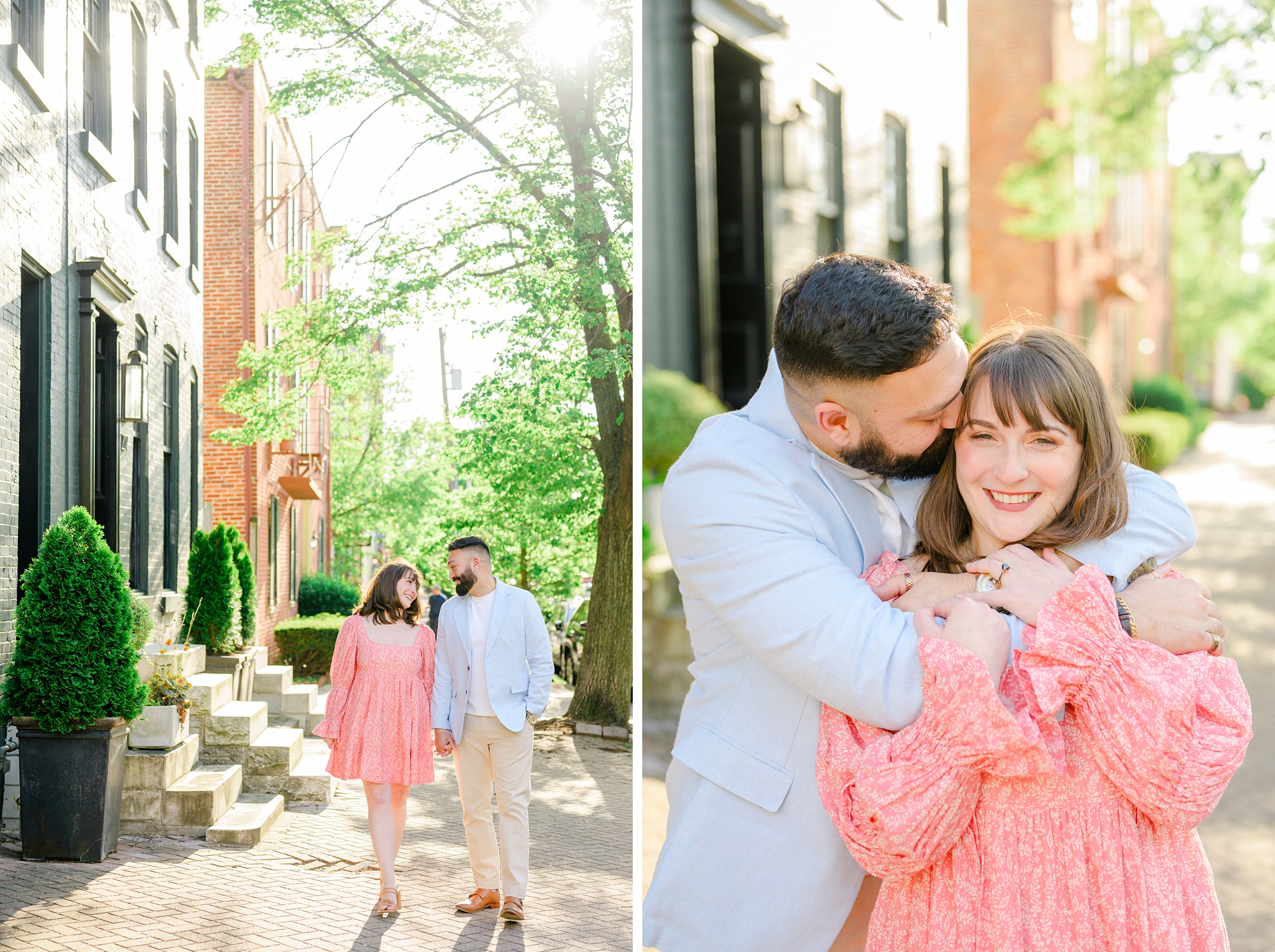 Federal Hill and Inner Harbor Engagement Photos photographed by Baltimore Wedding Photographer Cait Kramer.
