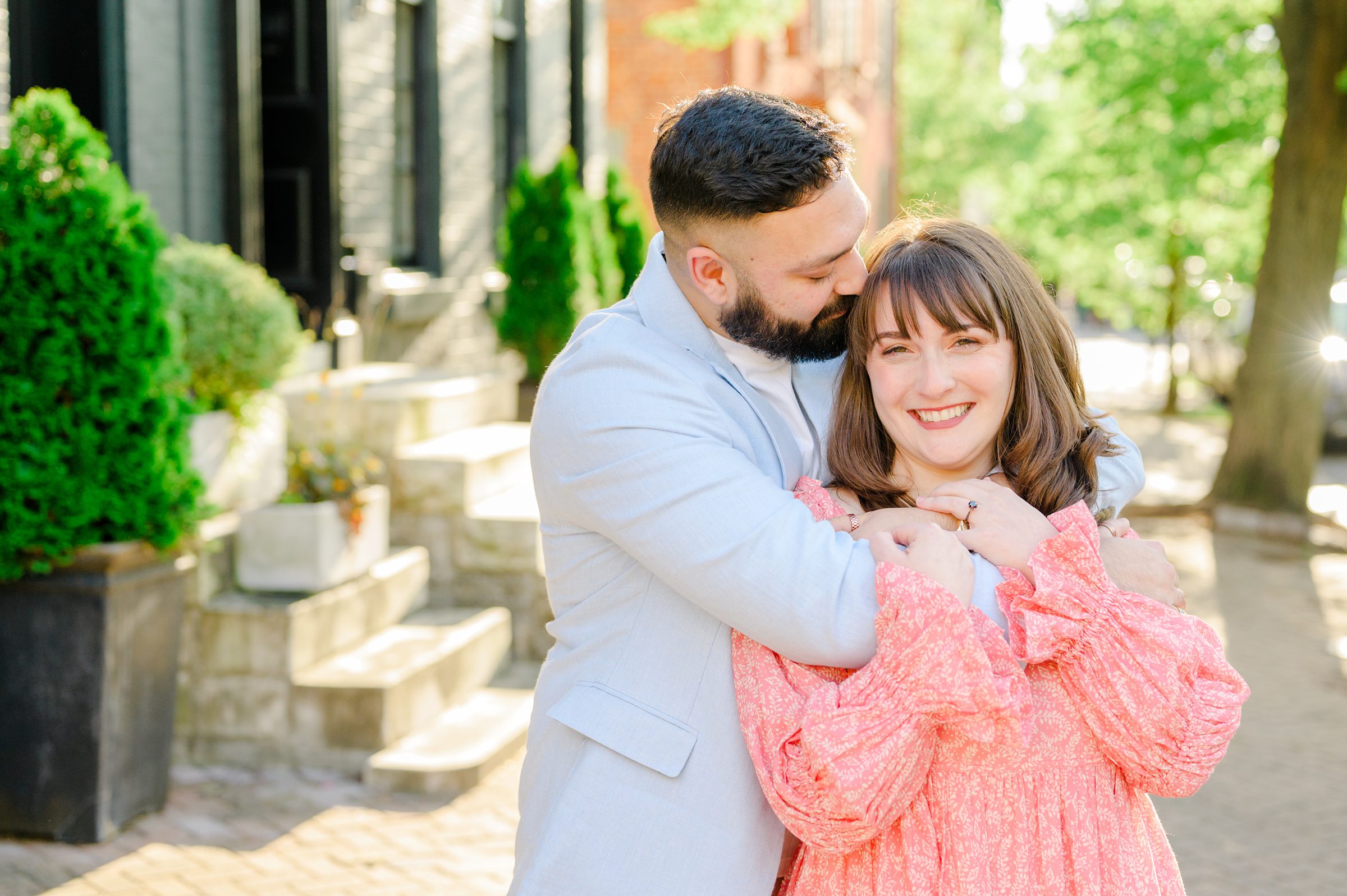 Federal Hill and Inner Harbor Engagement Photos photographed by Baltimore Wedding Photographer Cait Kramer.