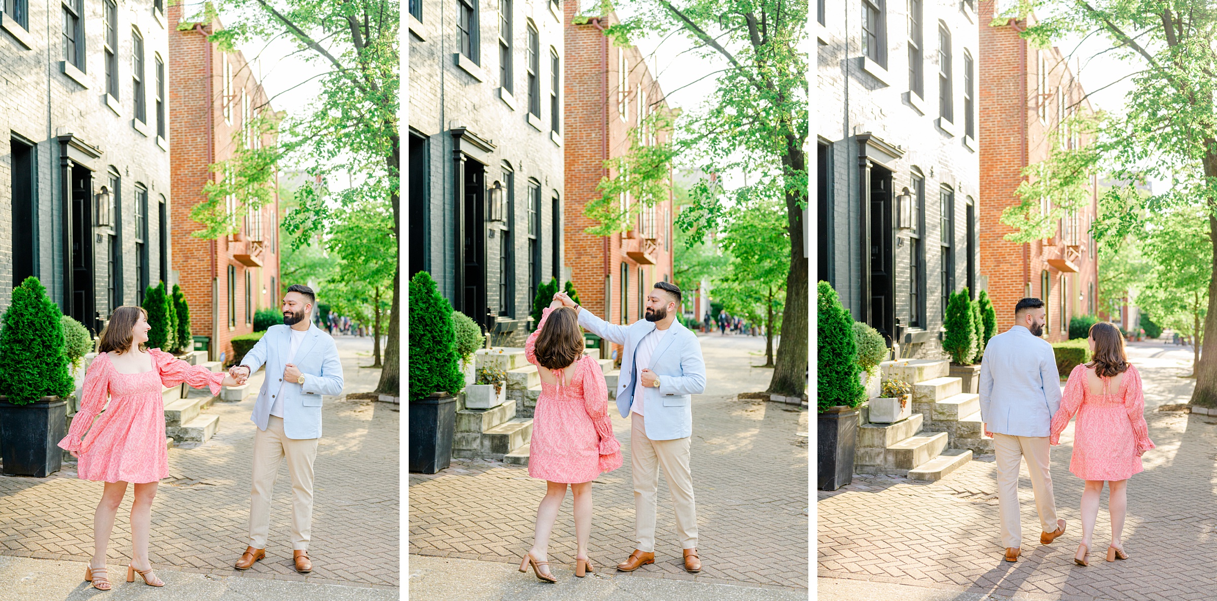 Federal Hill and Inner Harbor Engagement Photos photographed by Baltimore Wedding Photographer Cait Kramer.