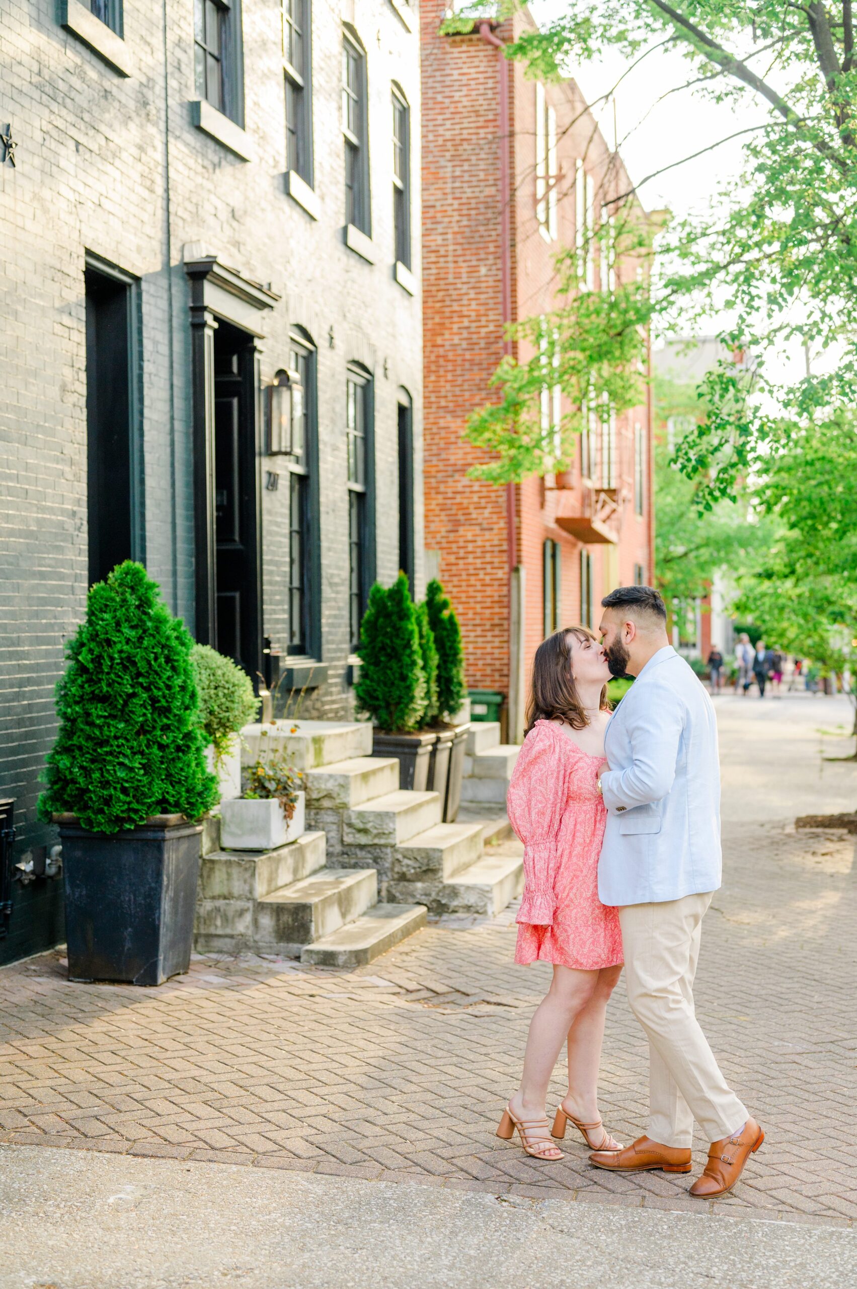 Federal Hill and Inner Harbor Engagement Photos photographed by Baltimore Wedding Photographer Cait Kramer.
