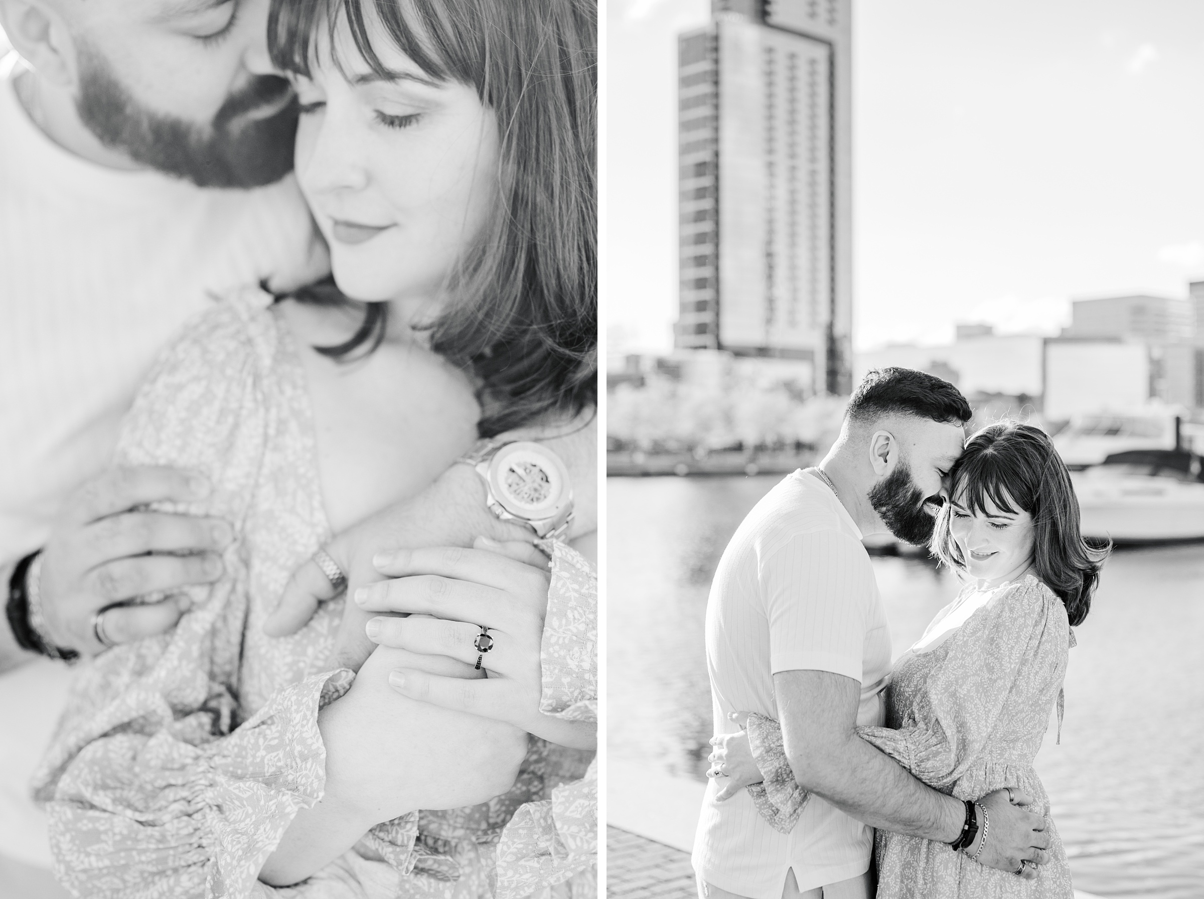Federal Hill and Inner Harbor Engagement Photos photographed by Baltimore Wedding Photographer Cait Kramer.