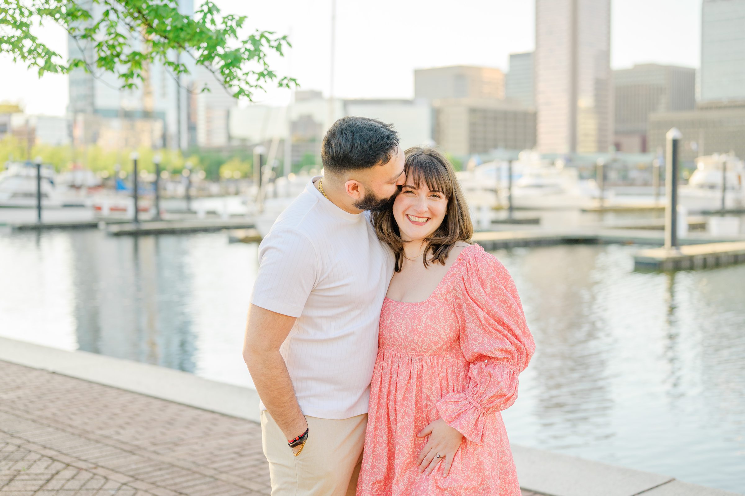 Federal Hill and Inner Harbor Engagement Photos photographed by Baltimore Wedding Photographer Cait Kramer.
