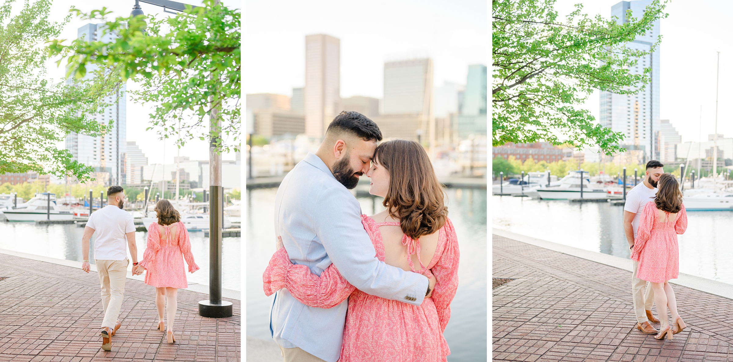 Federal Hill and Inner Harbor Engagement Photos photographed by Baltimore Wedding Photographer Cait Kramer.