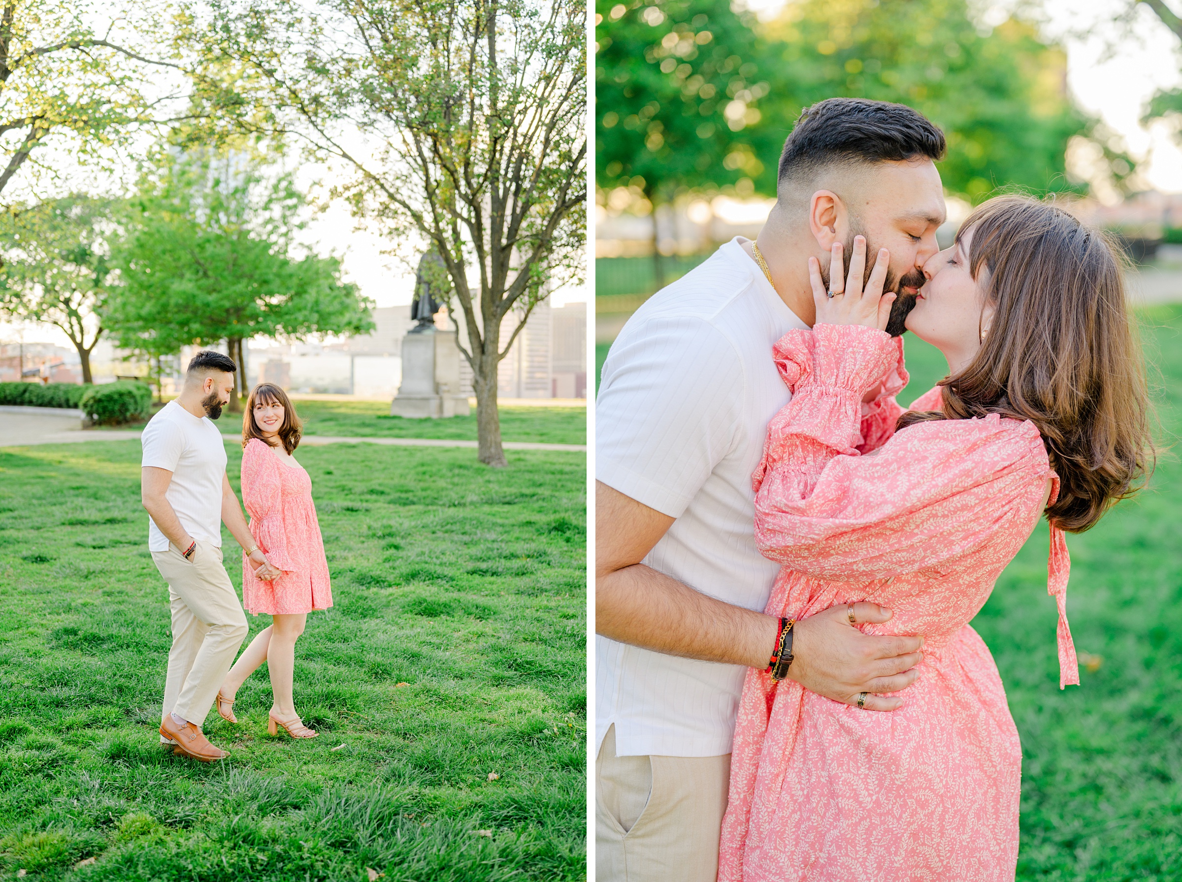 Federal Hill and Inner Harbor Engagement Photos photographed by Baltimore Wedding Photographer Cait Kramer.