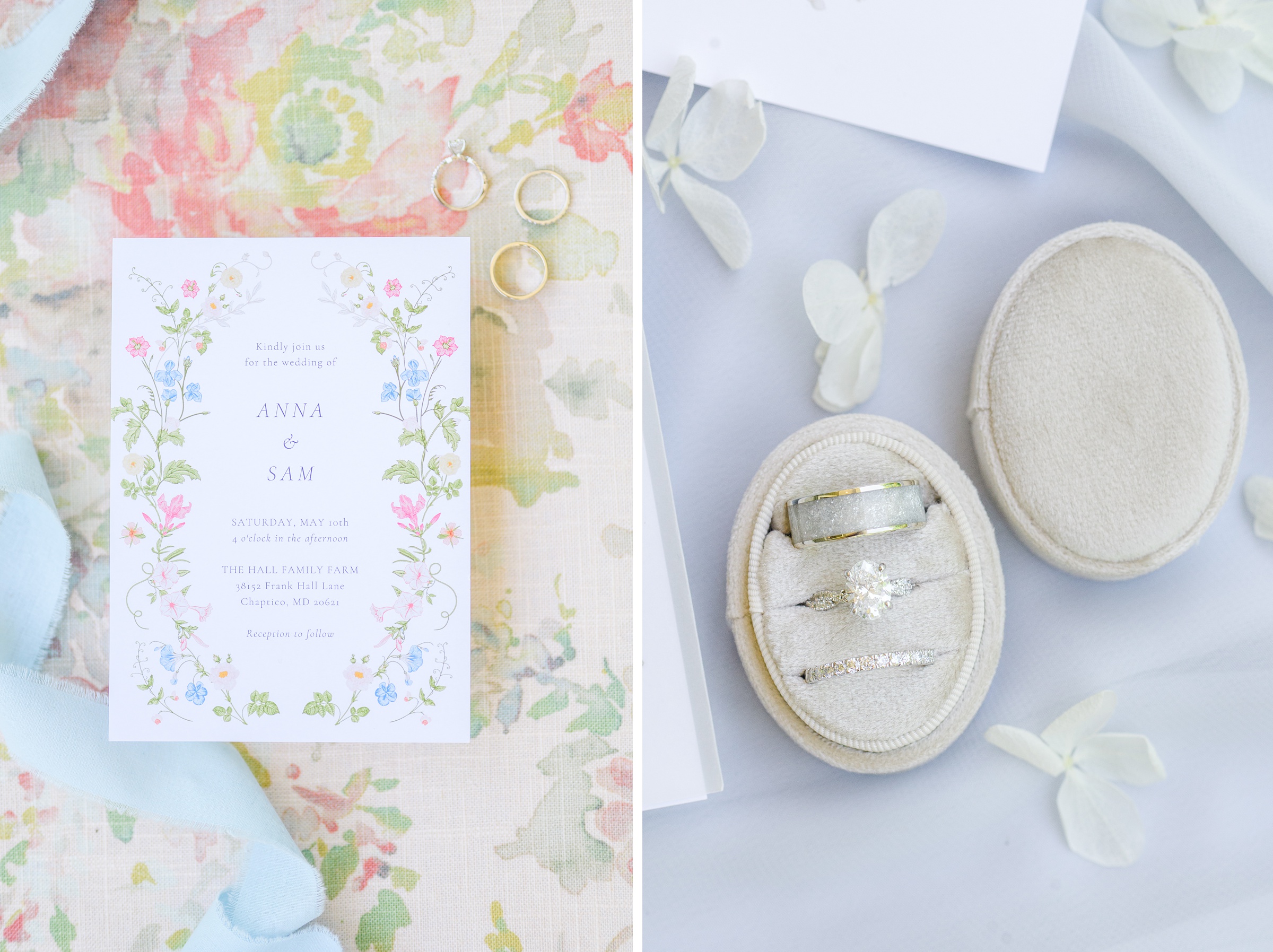 Pastel private estate wedding in Southern Maryland photographed by Baltimore Wedding Photographer Cait Kramer.