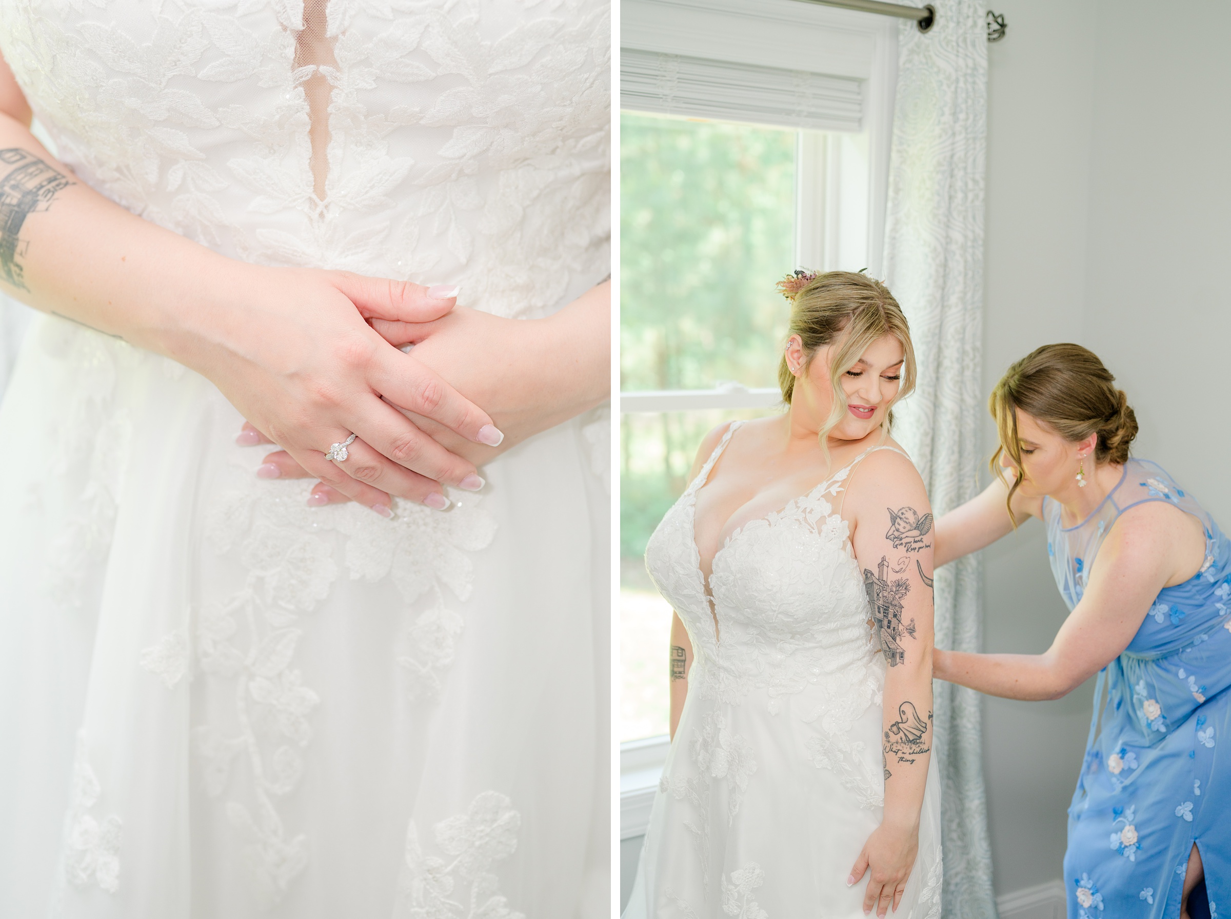 Pastel private estate wedding in Southern Maryland photographed by Baltimore Wedding Photographer Cait Kramer.