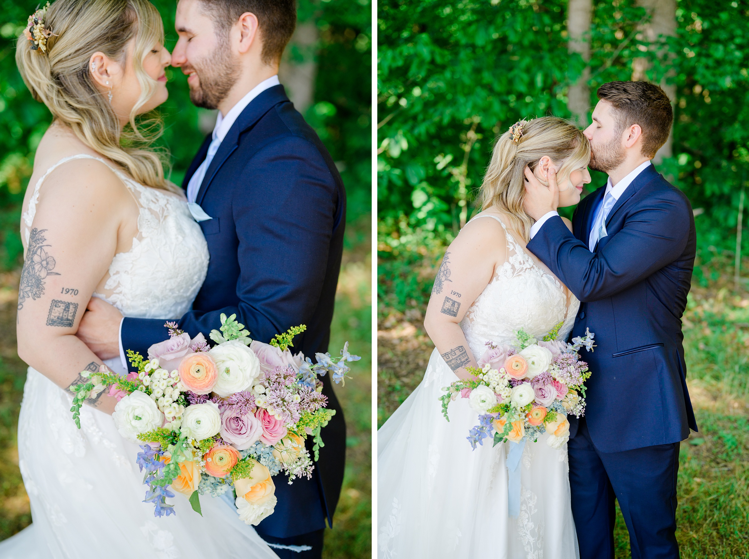 Pastel private estate wedding in Southern Maryland photographed by Baltimore Wedding Photographer Cait Kramer.