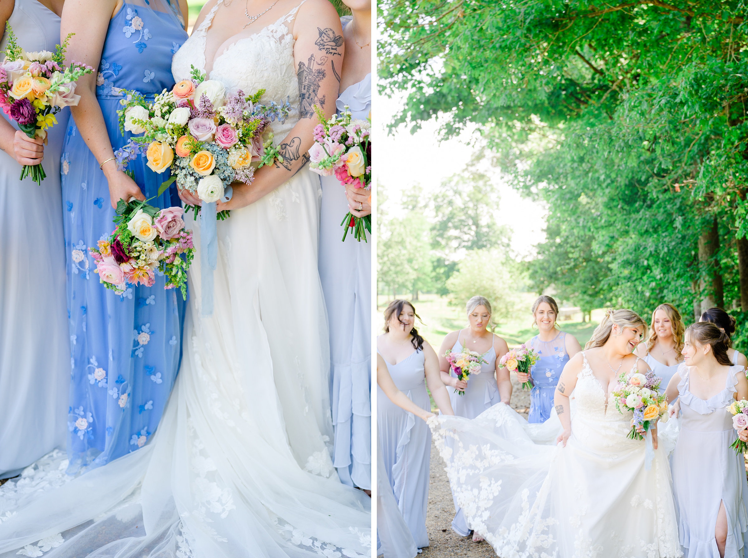Pastel private estate wedding in Southern Maryland photographed by Baltimore Wedding Photographer Cait Kramer.