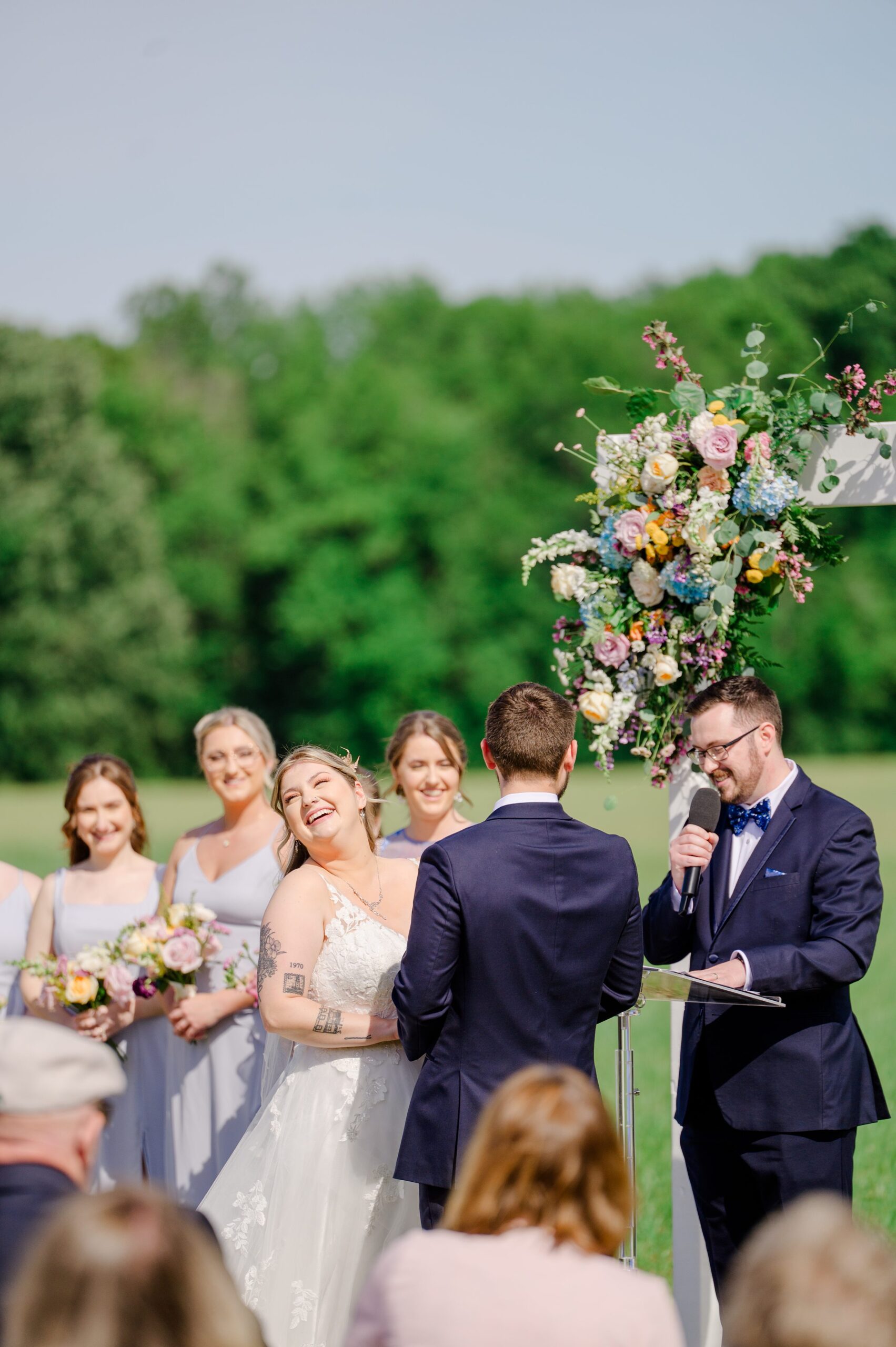Pastel private estate wedding in Southern Maryland photographed by Baltimore Wedding Photographer Cait Kramer.