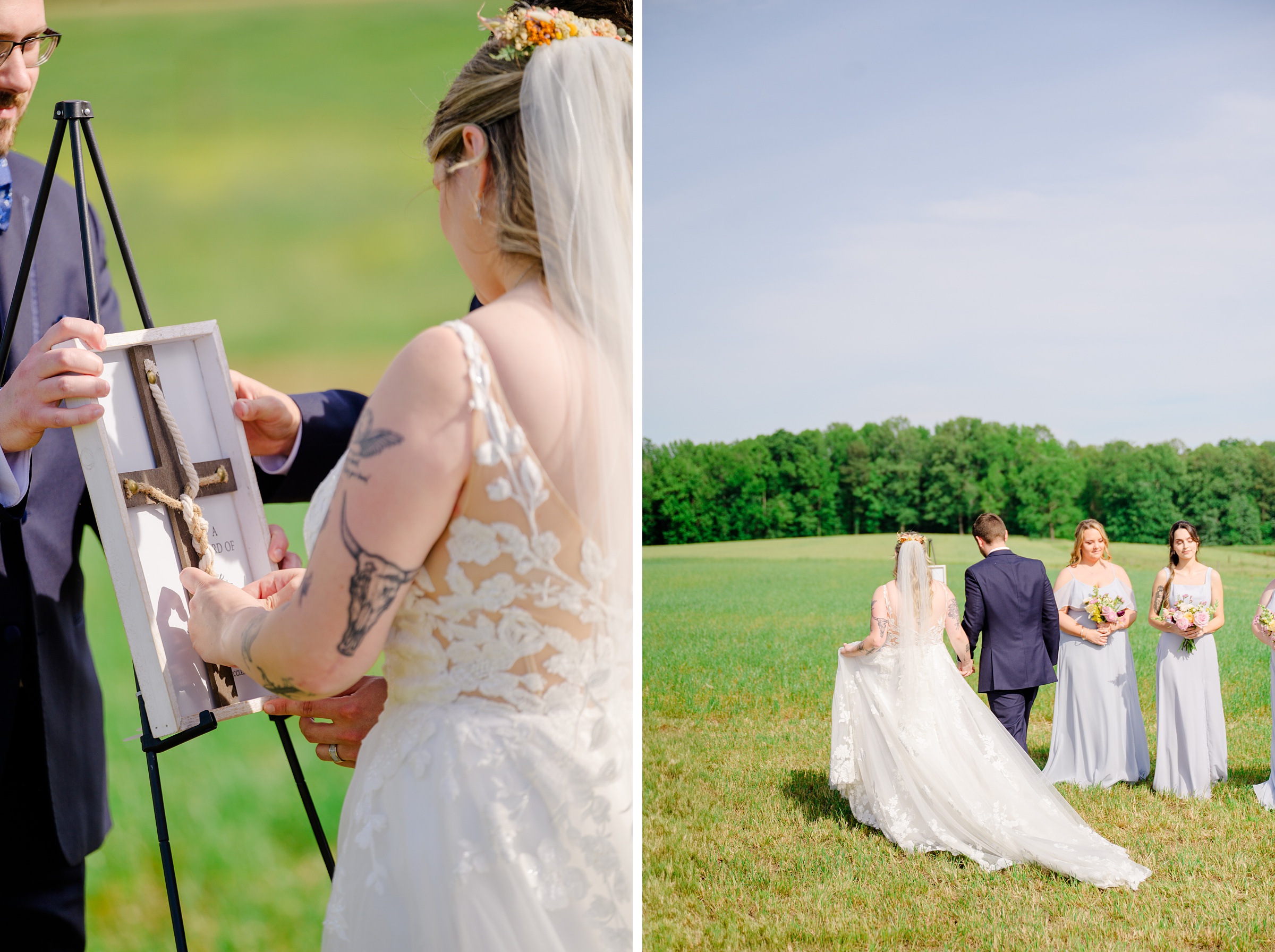 Pastel private estate wedding in Southern Maryland photographed by Baltimore Wedding Photographer Cait Kramer.