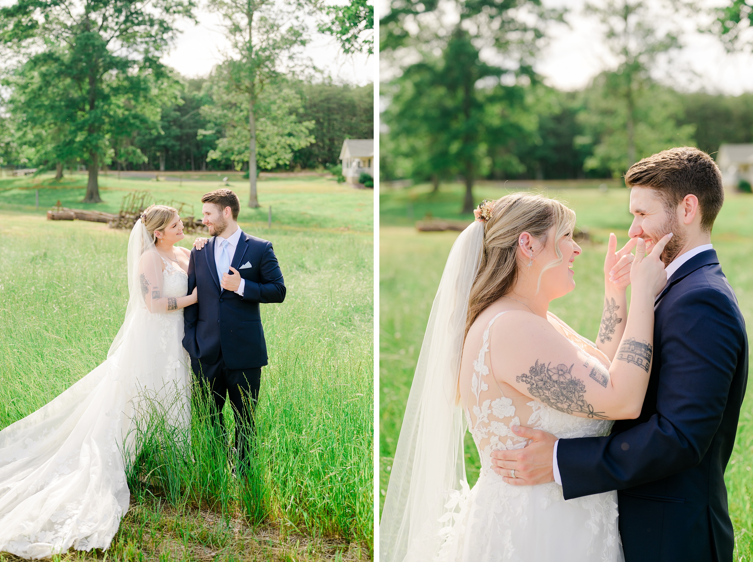 Pastel private estate wedding in Southern Maryland photographed by Baltimore Wedding Photographer Cait Kramer.