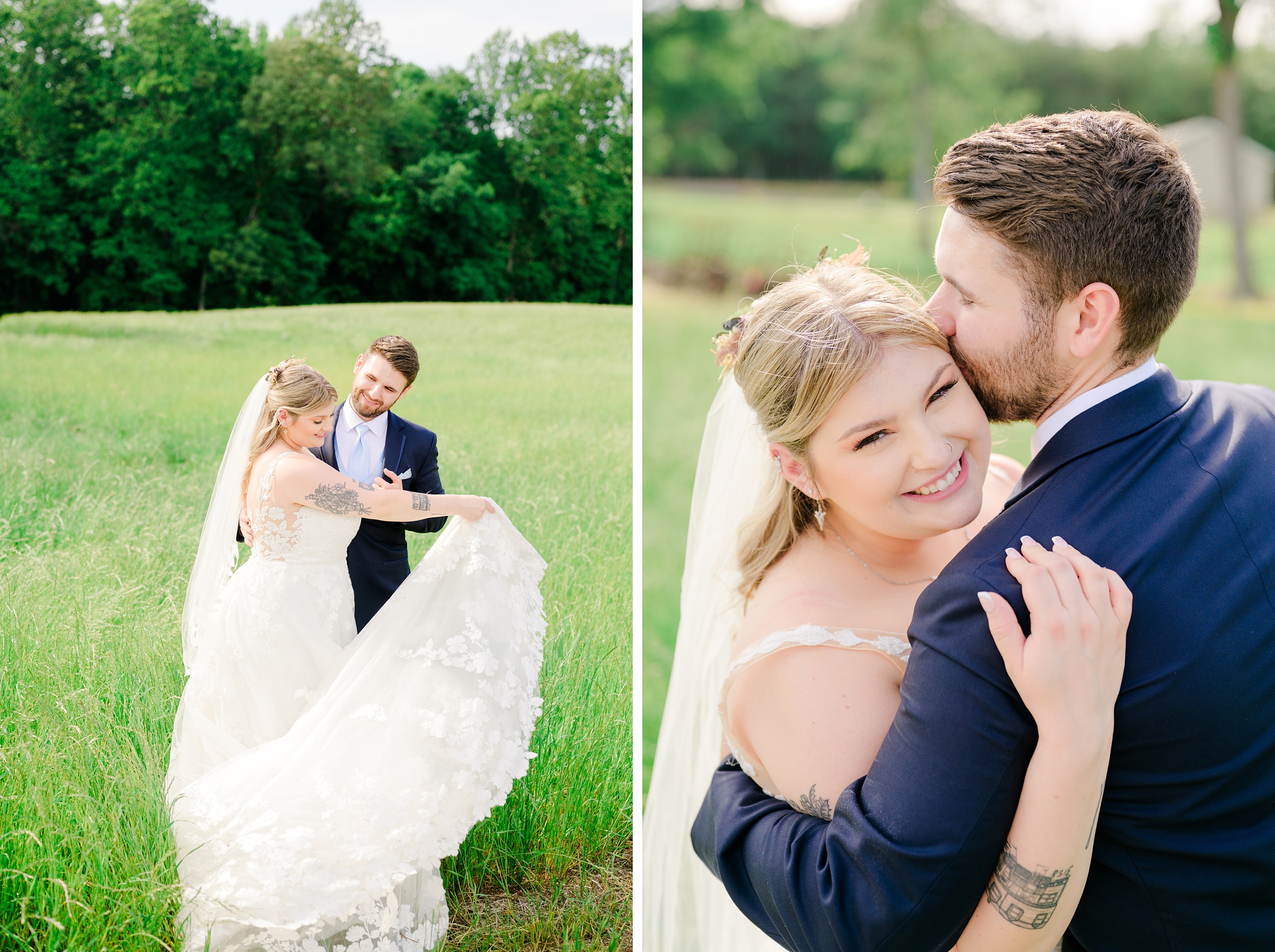 Pastel private estate wedding in Southern Maryland photographed by Baltimore Wedding Photographer Cait Kramer.