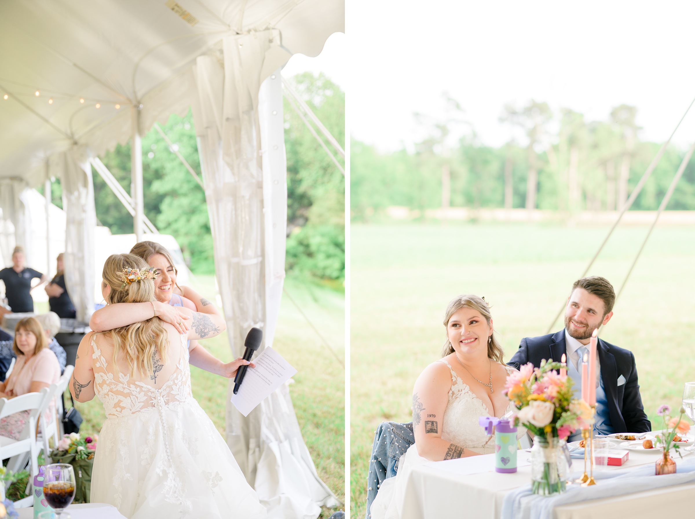 Pastel private estate wedding in Southern Maryland photographed by Baltimore Wedding Photographer Cait Kramer.