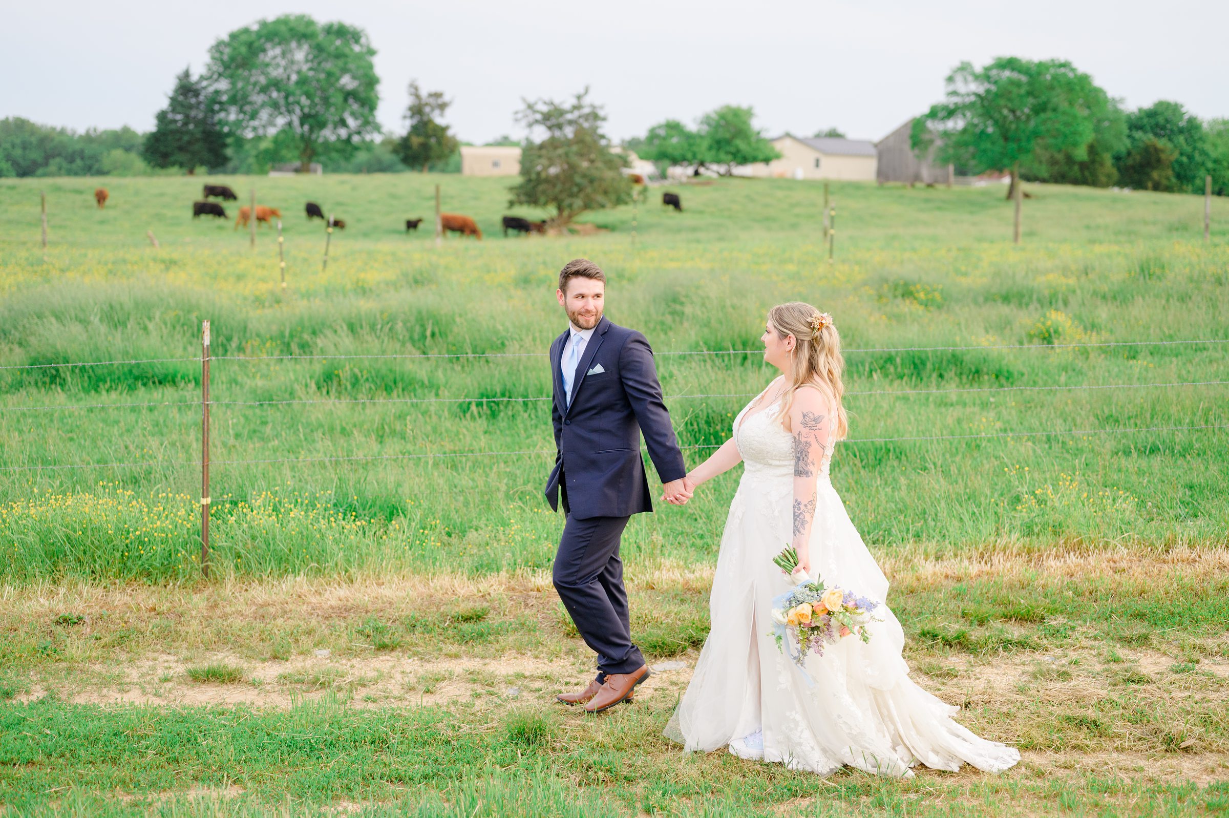 Pastel private estate wedding in Southern Maryland photographed by Baltimore Wedding Photographer Cait Kramer.