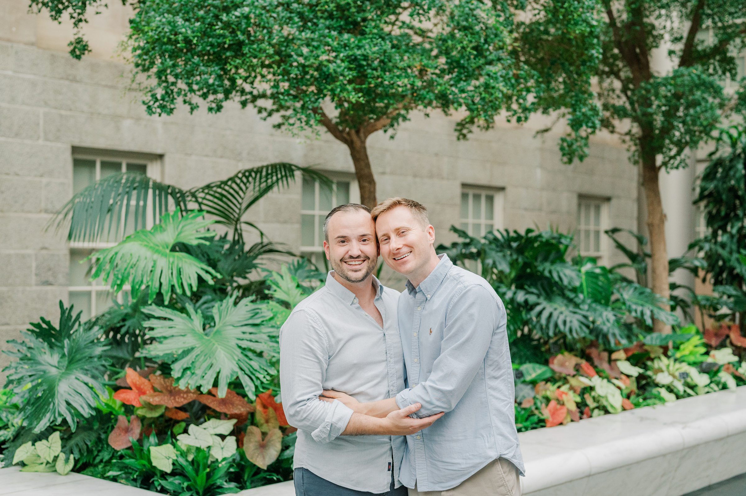 Same Sex Engagement Session at The National Portrait Gallery photographed by Baltimore Wedding Photographer Cait Kramer