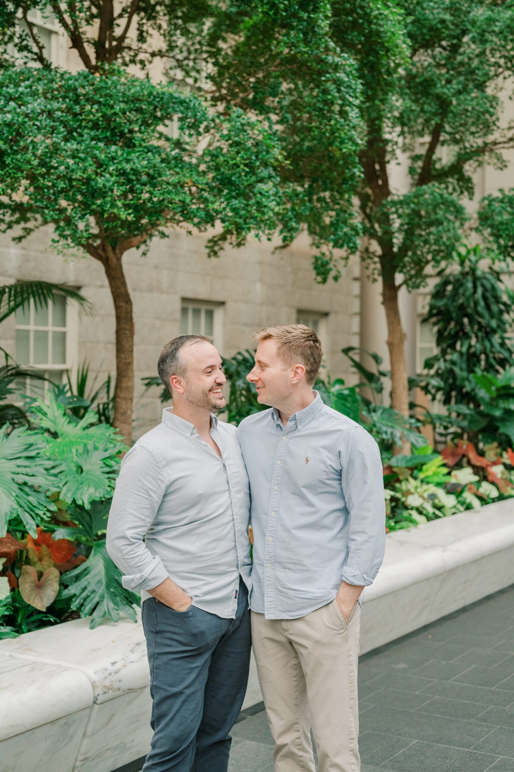Same Sex Engagement Session at The National Portrait Gallery photographed by Baltimore Wedding Photographer Cait Kramer