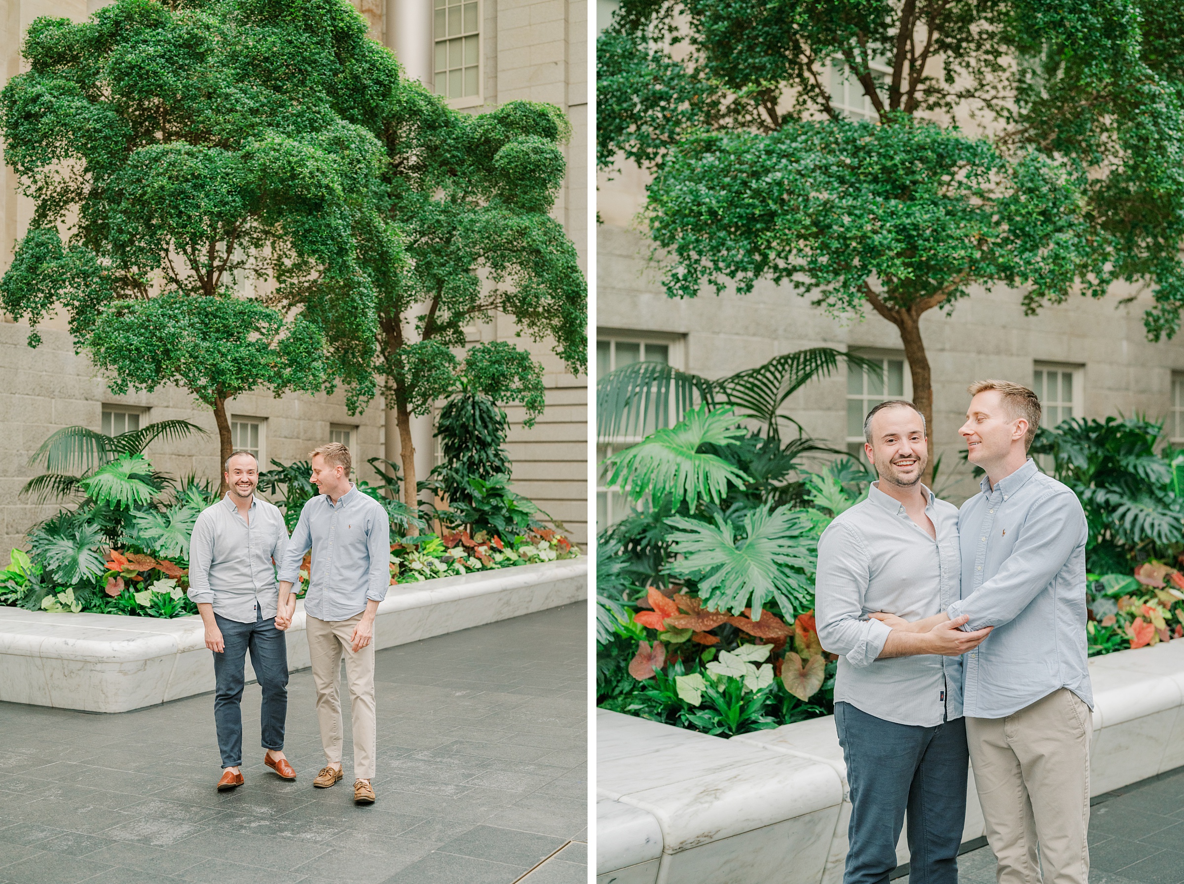 Same Sex Engagement Session at The National Portrait Gallery photographed by Baltimore Wedding Photographer Cait Kramer