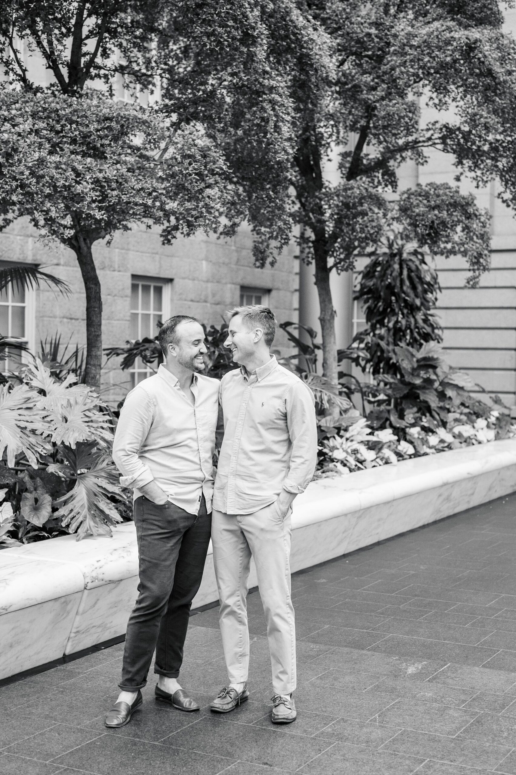 Same Sex Engagement Session at The National Portrait Gallery photographed by Baltimore Wedding Photographer Cait Kramer