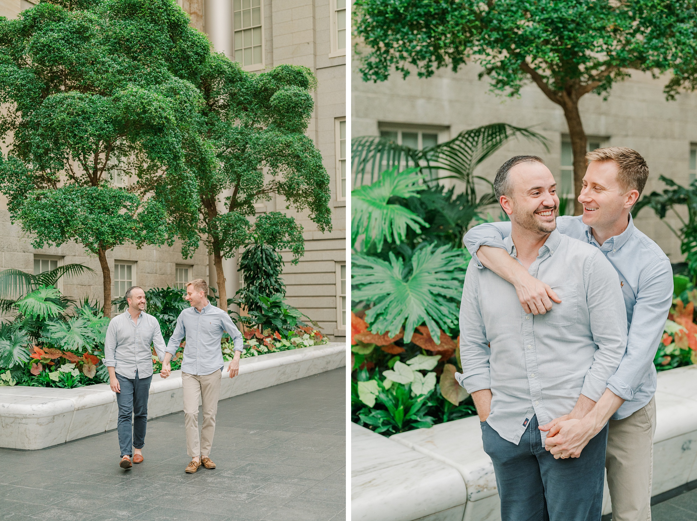 Same Sex Engagement Session at The National Portrait Gallery photographed by Baltimore Wedding Photographer Cait Kramer