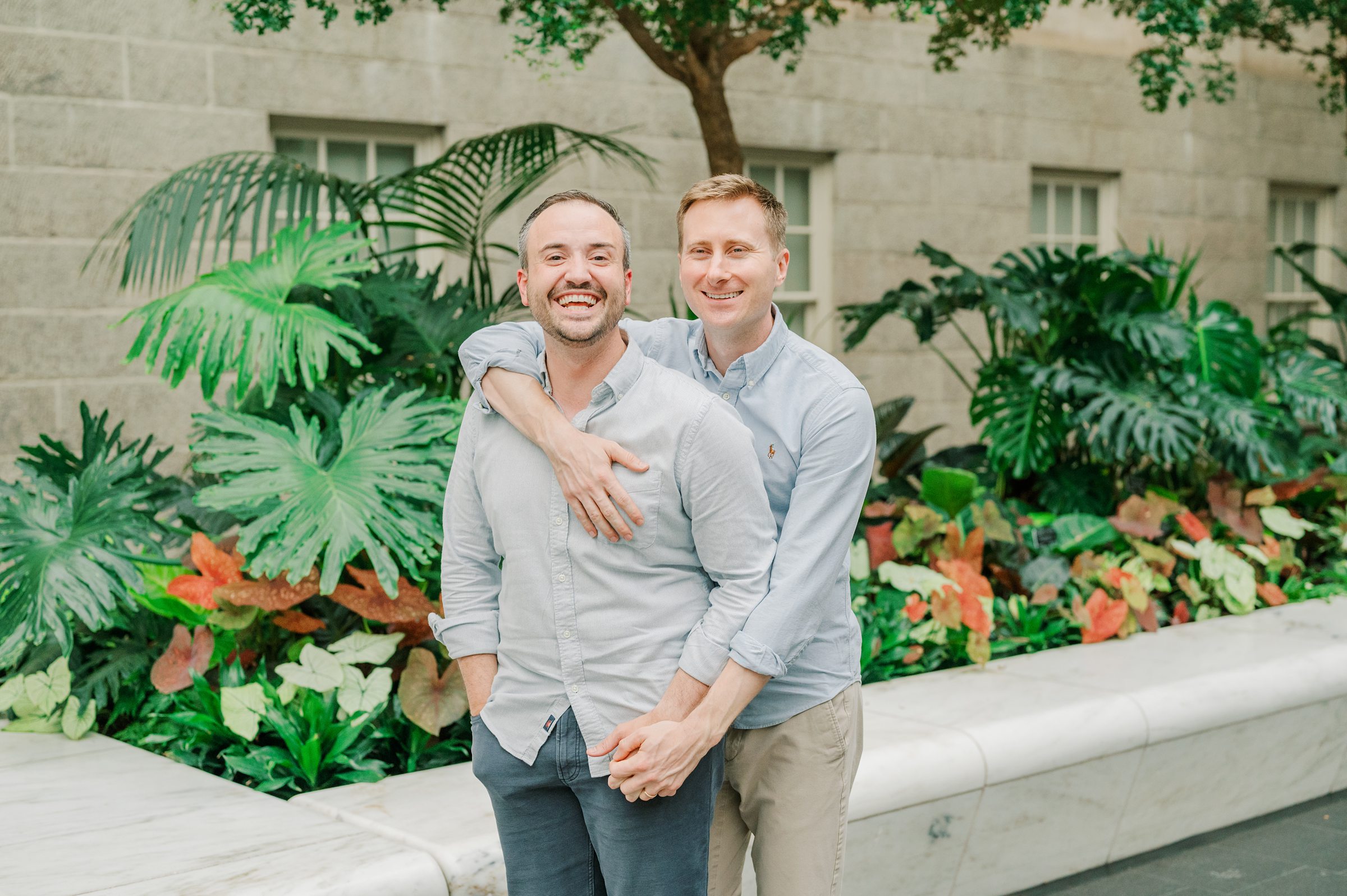 Same Sex Engagement Session at The National Portrait Gallery photographed by Baltimore Wedding Photographer Cait Kramer