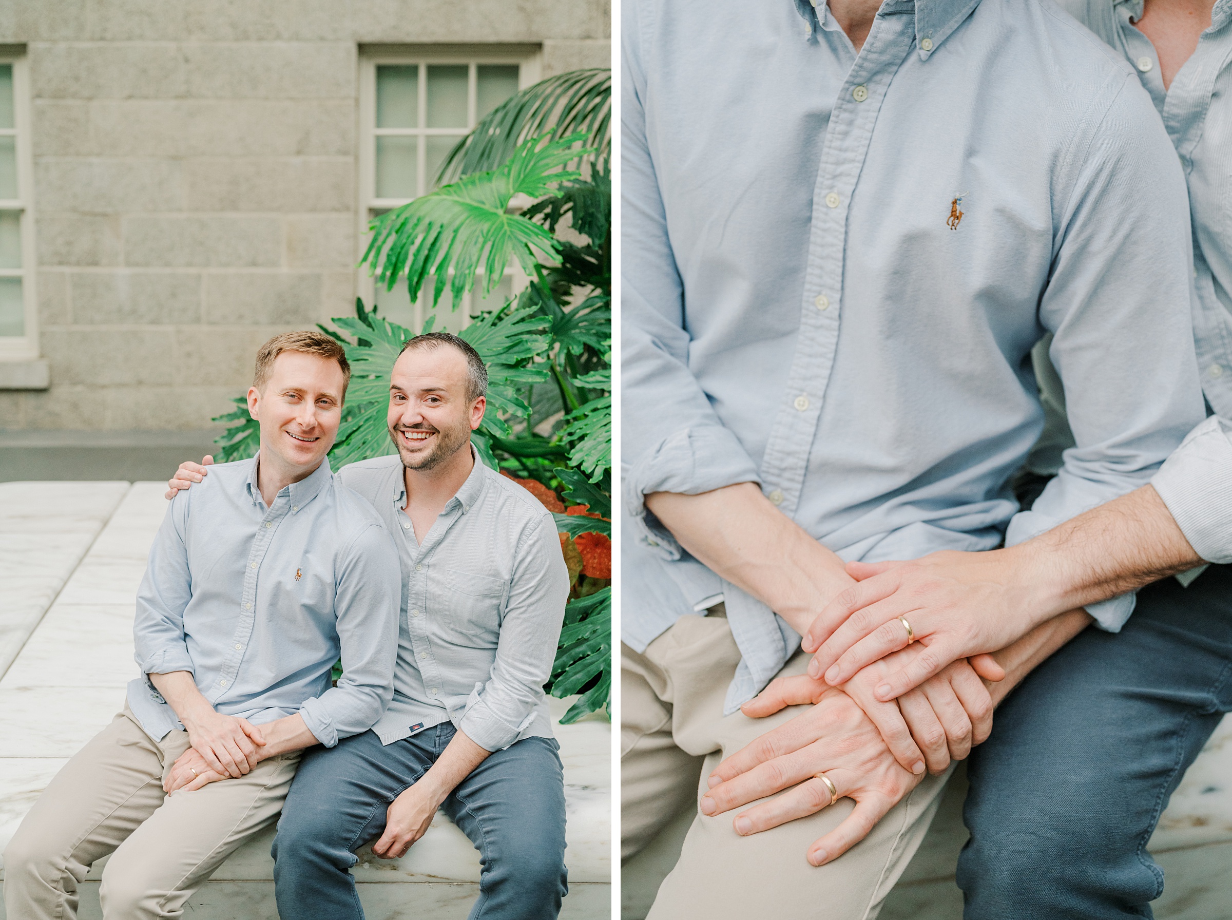 Same Sex Engagement Session at The National Portrait Gallery photographed by Baltimore Wedding Photographer Cait Kramer