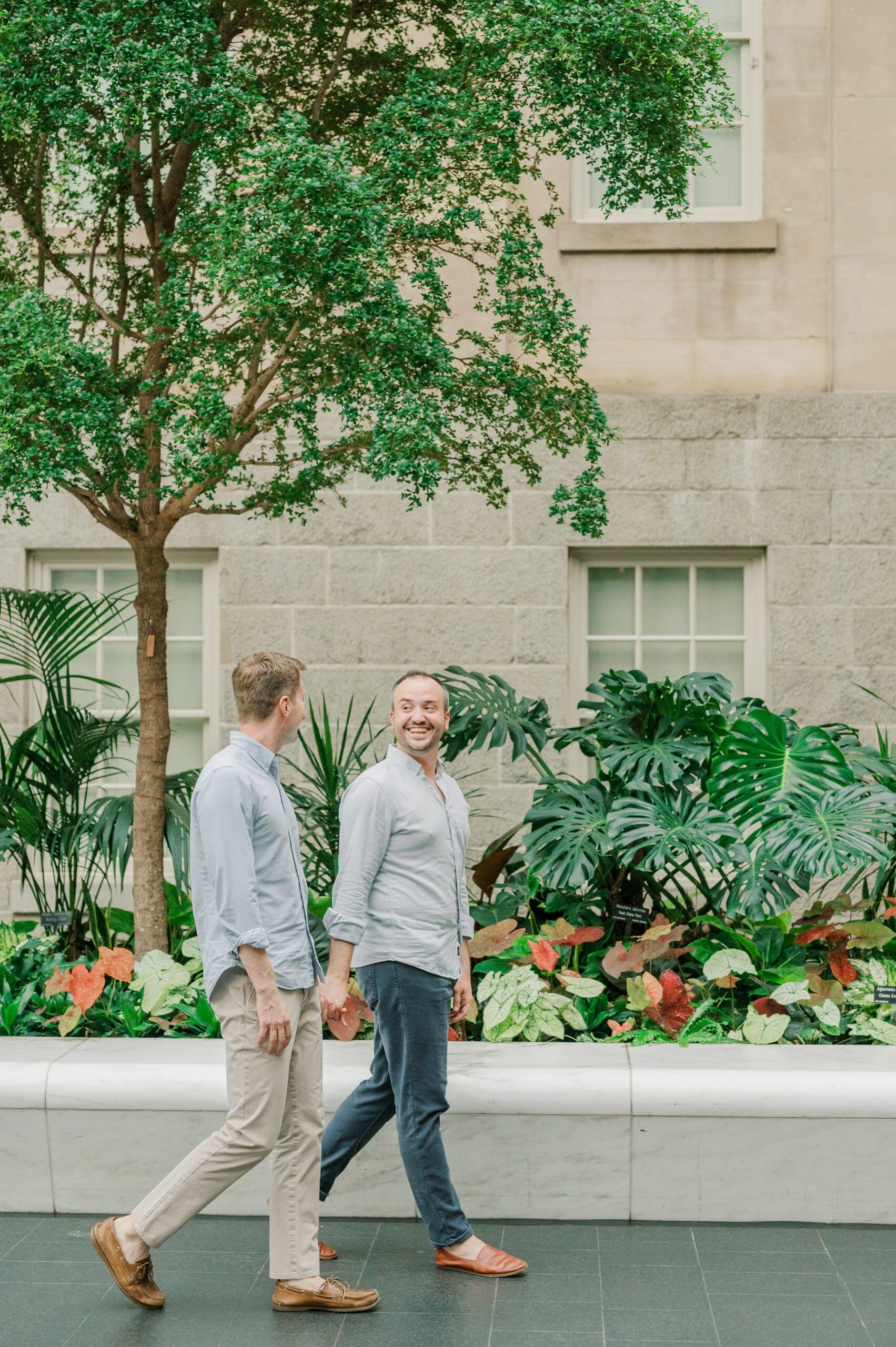 Same Sex Engagement Session at The National Portrait Gallery photographed by Baltimore Wedding Photographer Cait Kramer