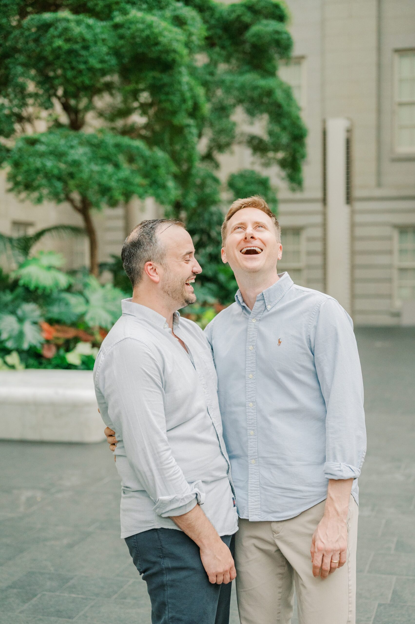Same Sex Engagement Session at The National Portrait Gallery photographed by Baltimore Wedding Photographer Cait Kramer