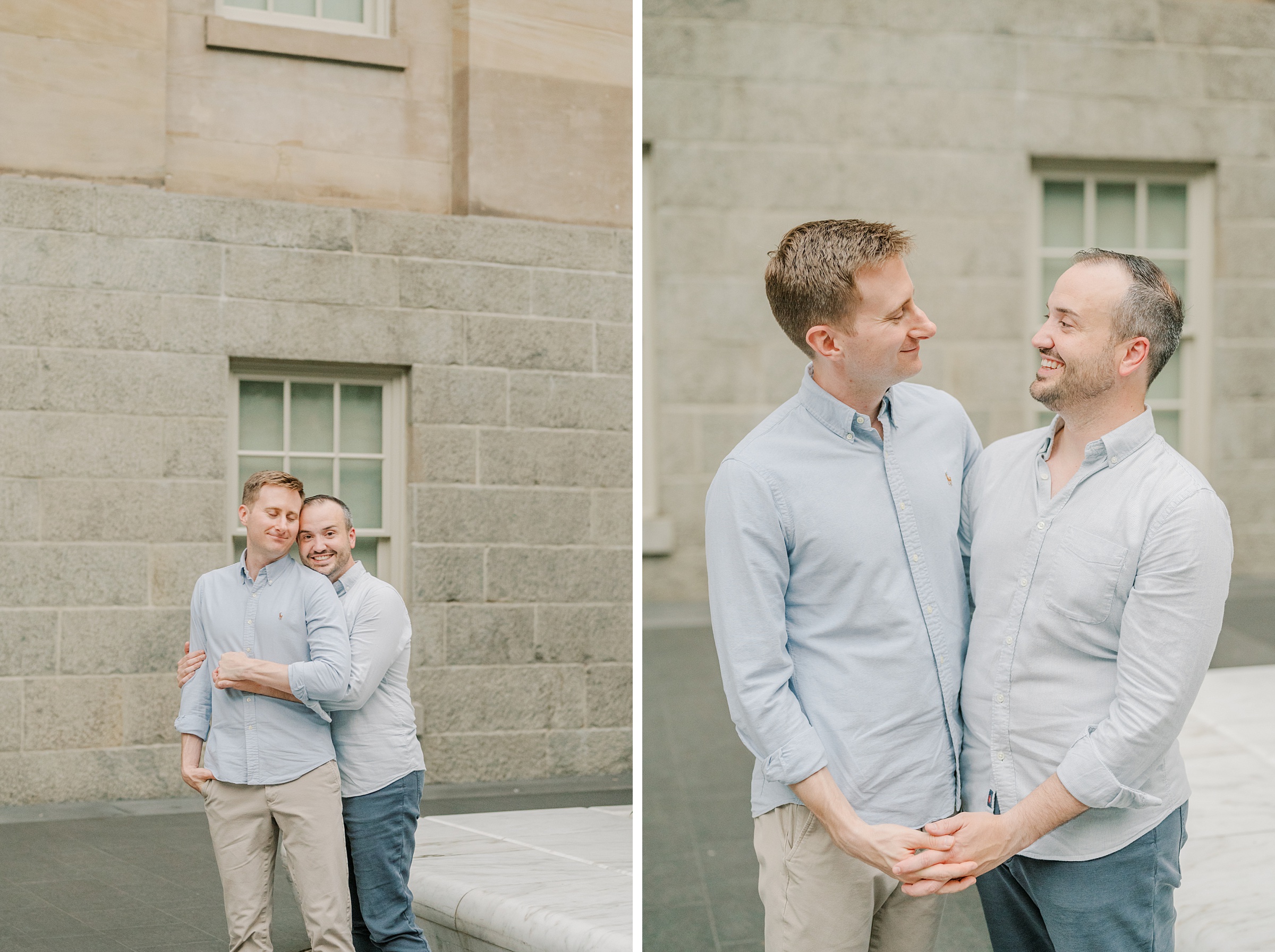 Same Sex Engagement Session at The National Portrait Gallery photographed by Baltimore Wedding Photographer Cait Kramer