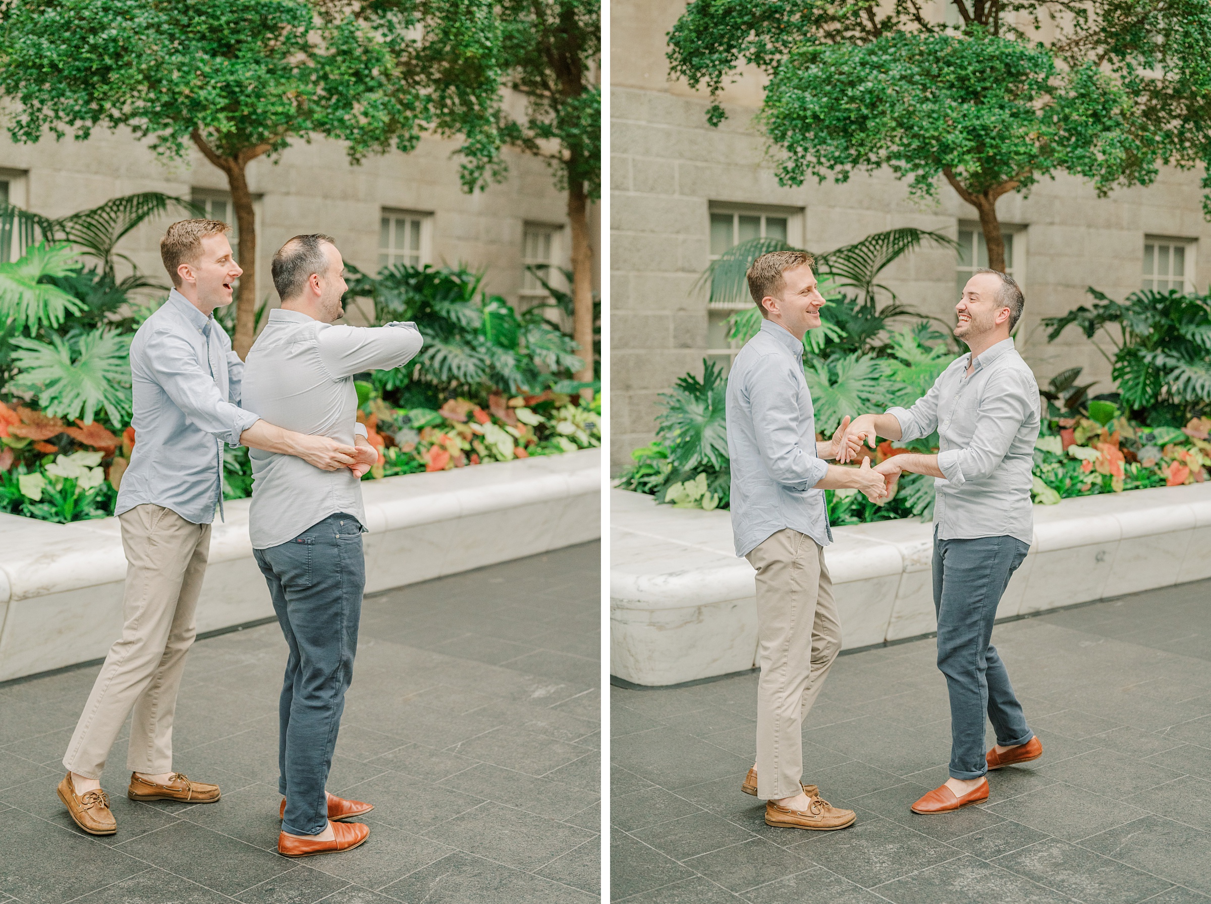 Same Sex Engagement Session at The National Portrait Gallery photographed by Baltimore Wedding Photographer Cait Kramer