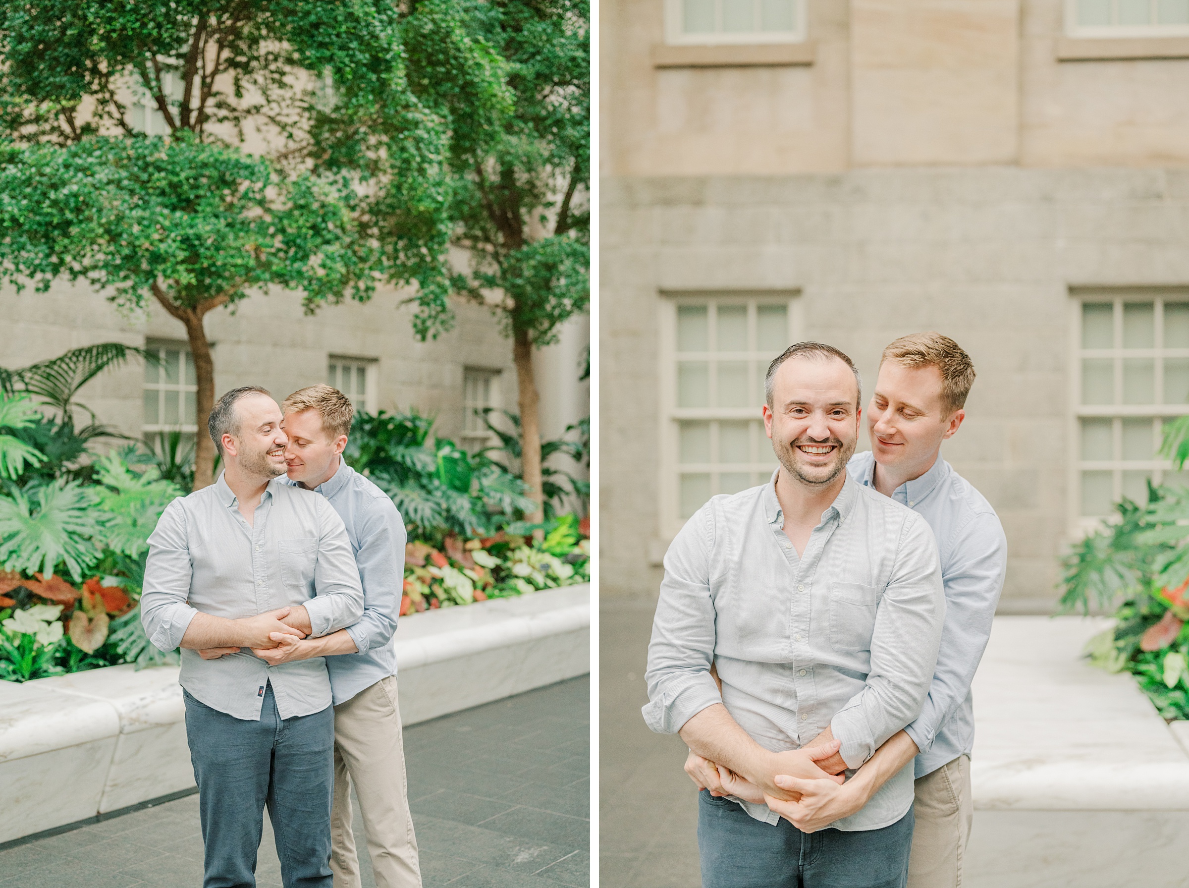 Same Sex Engagement Session at The National Portrait Gallery photographed by Baltimore Wedding Photographer Cait Kramer