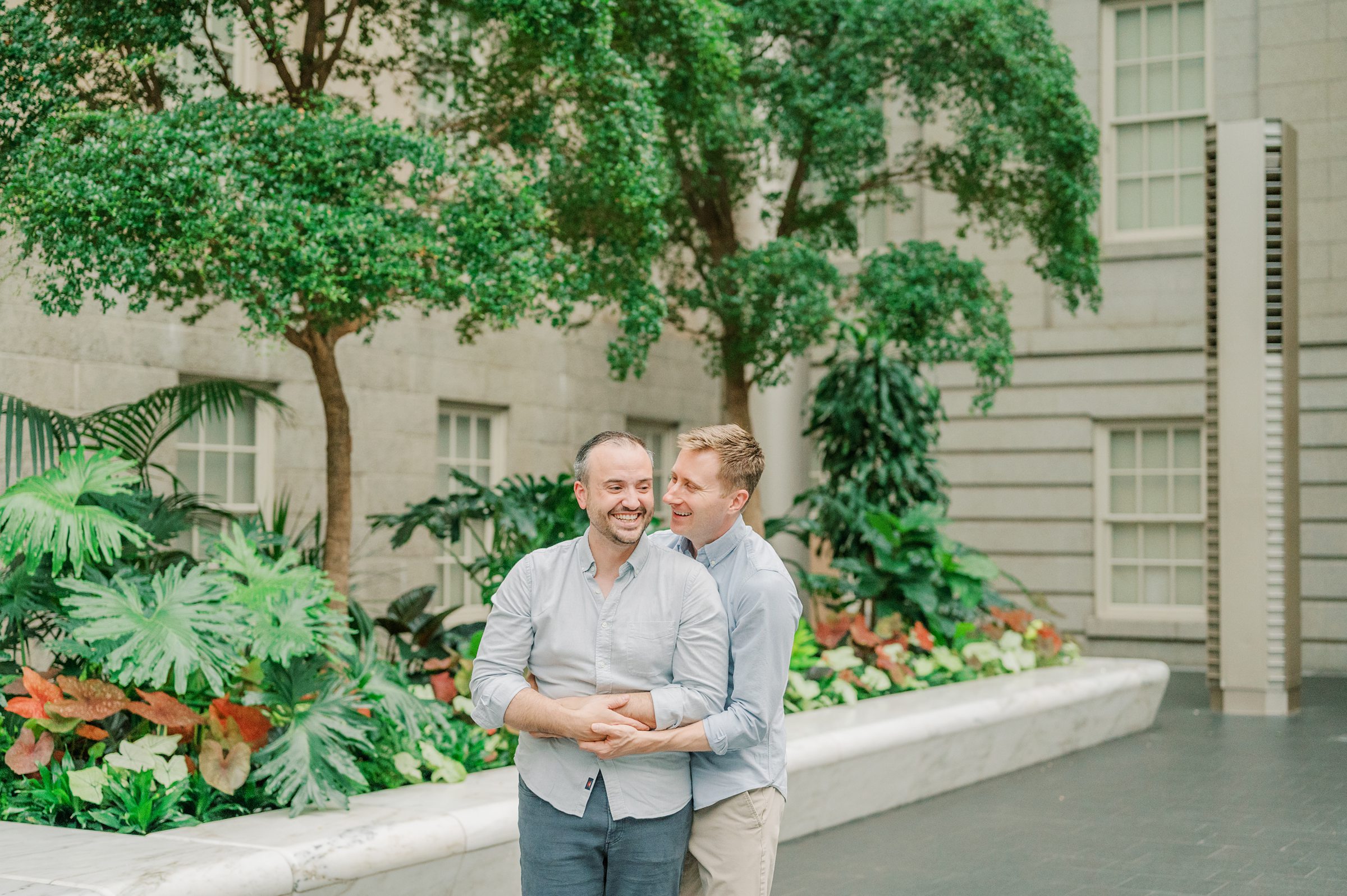Same Sex Engagement Session at The National Portrait Gallery photographed by Baltimore Wedding Photographer Cait Kramer