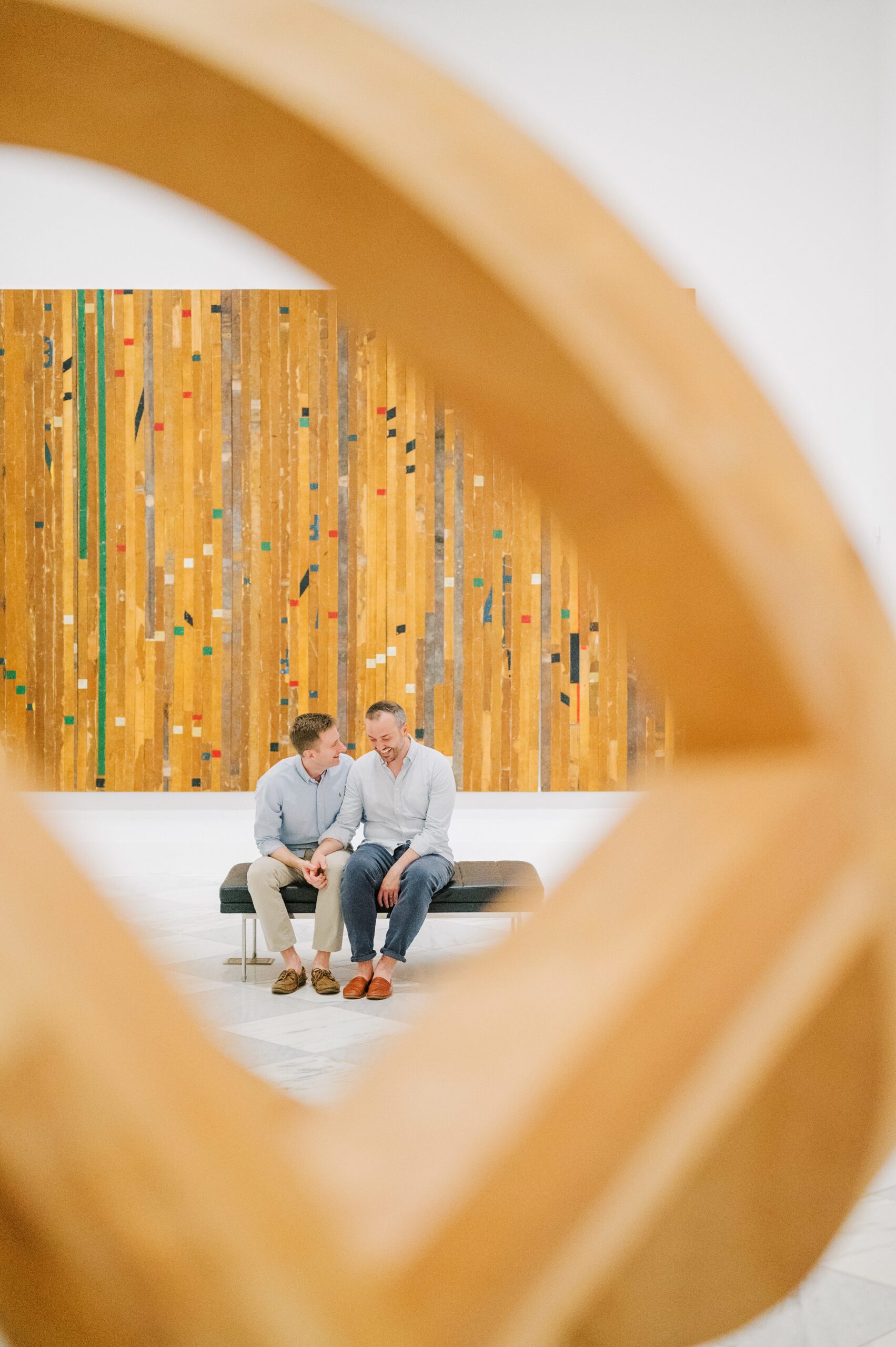 Same Sex Engagement Session at The National Portrait Gallery photographed by Baltimore Wedding Photographer Cait Kramer
