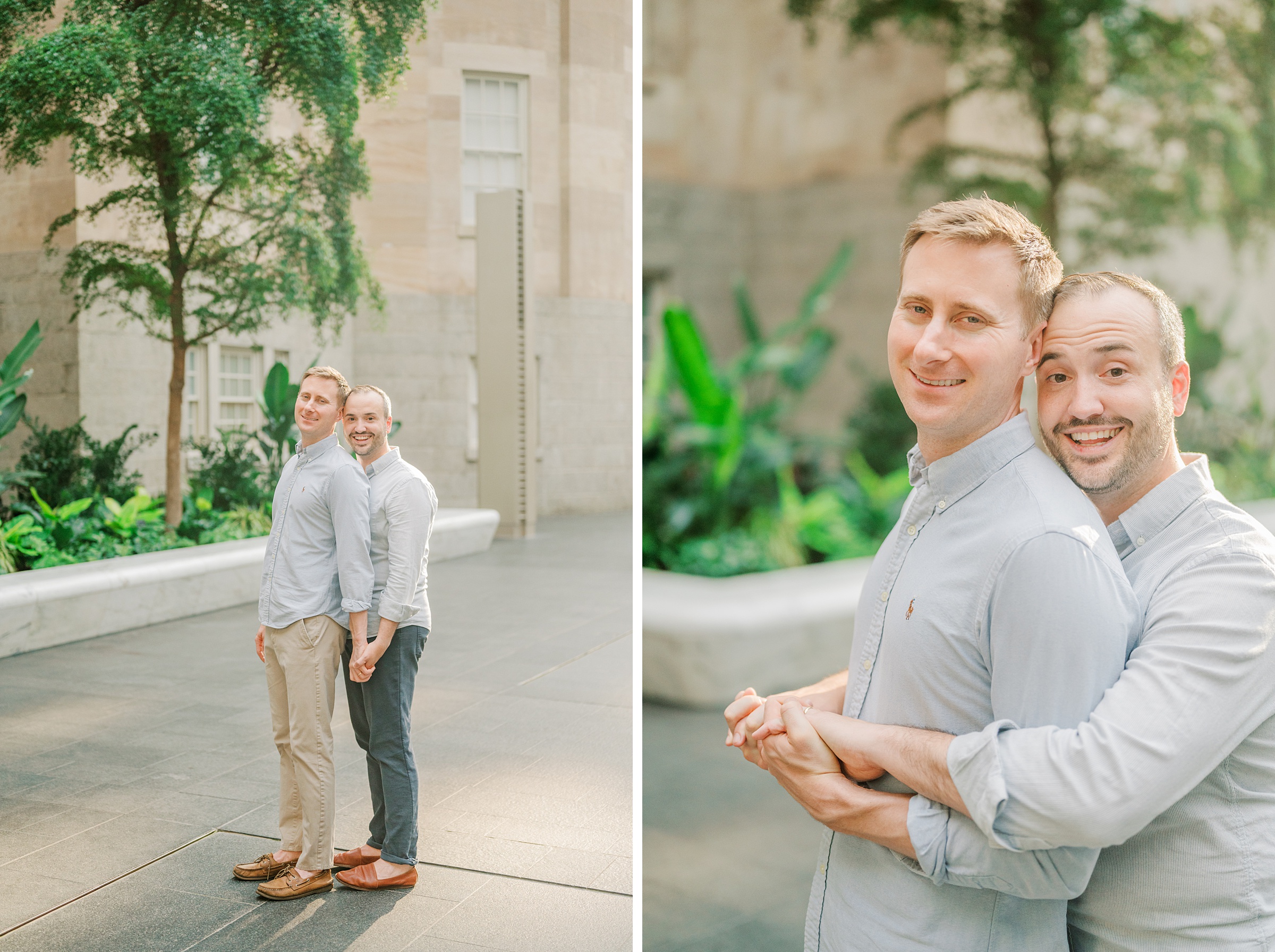 Same Sex Engagement Session at The National Portrait Gallery photographed by Baltimore Wedding Photographer Cait Kramer