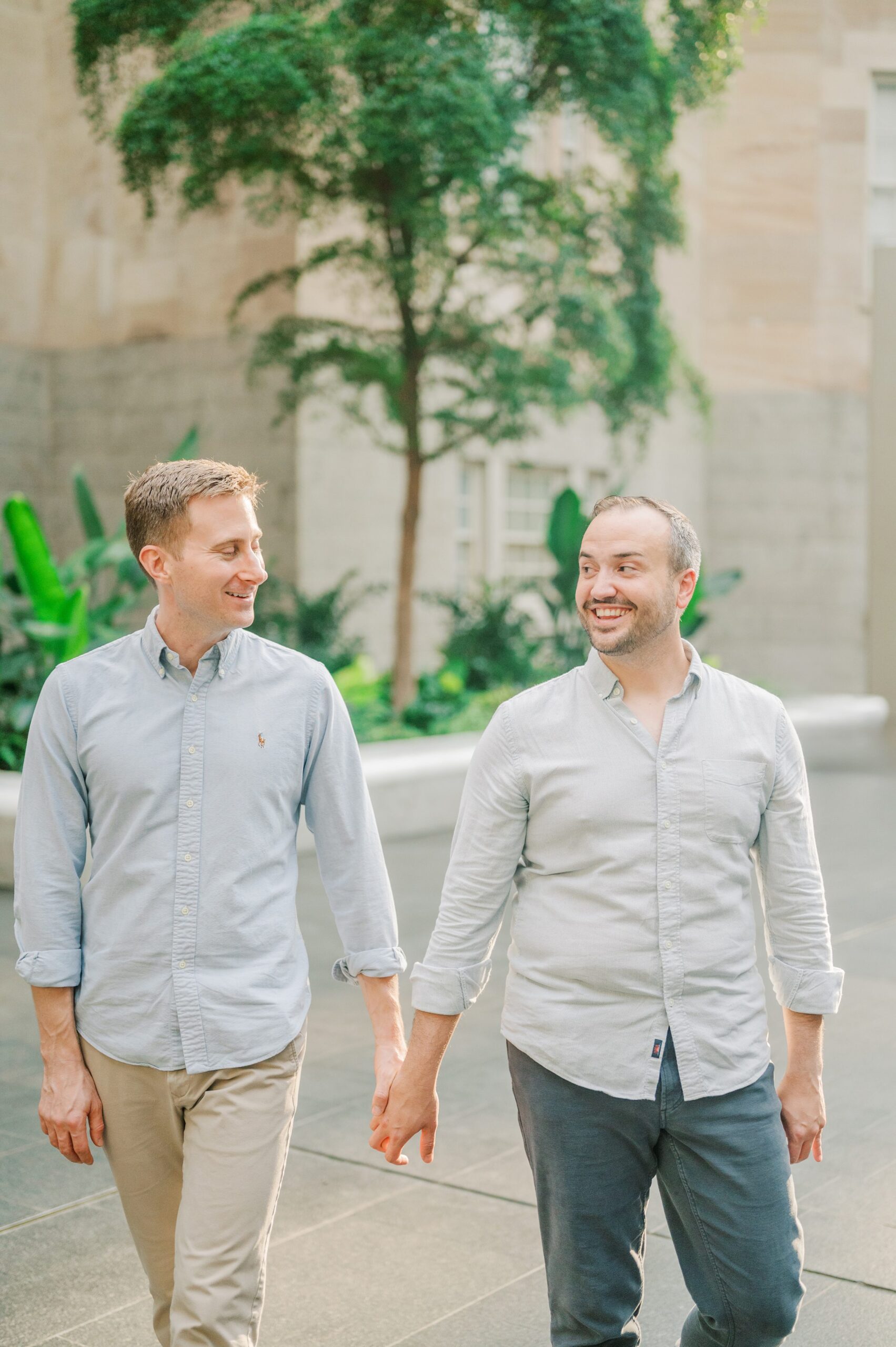 Same Sex Engagement Session at The National Portrait Gallery photographed by Baltimore Wedding Photographer Cait Kramer