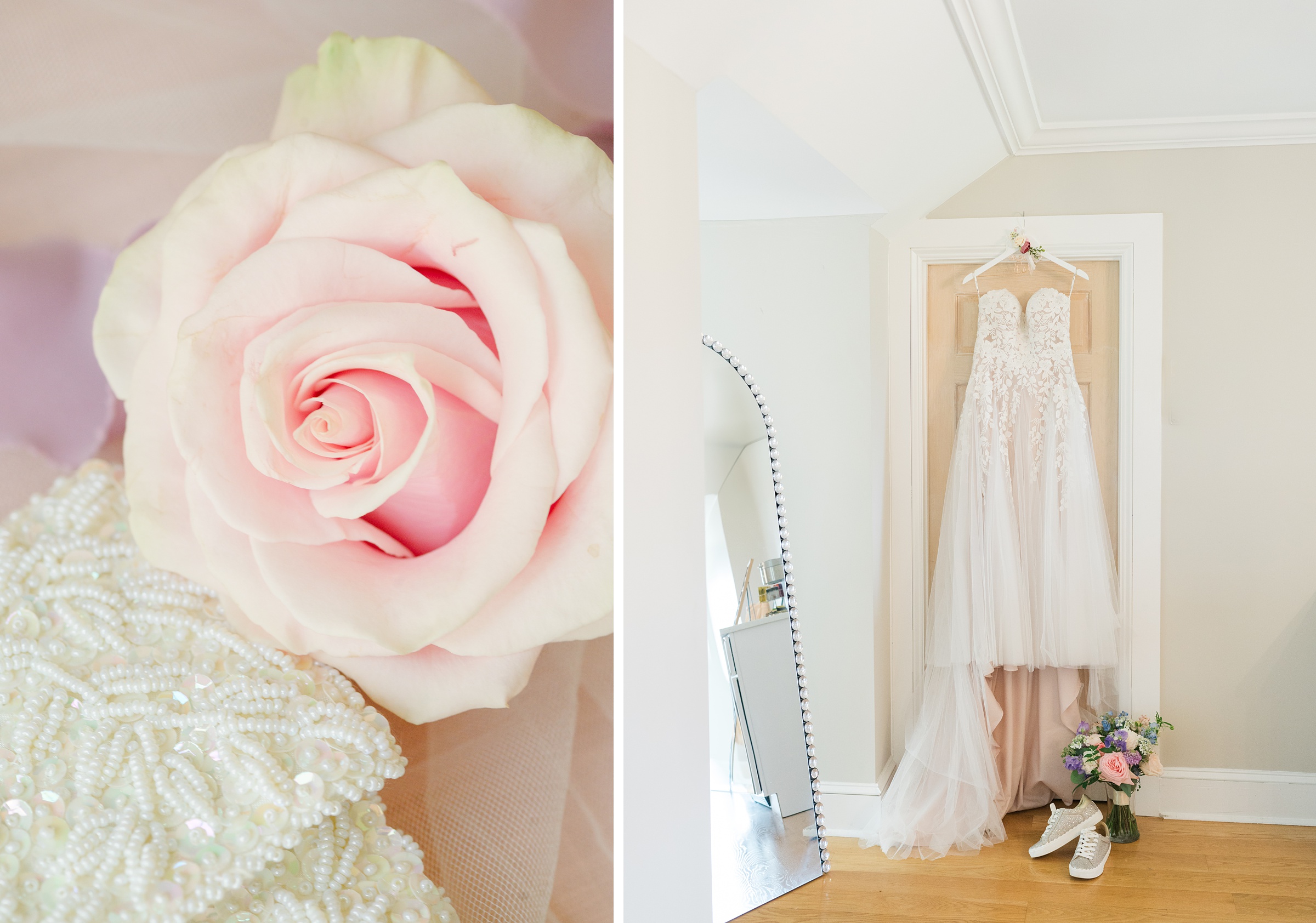 Bridal details at The View at Bluemont Wedding photographed by Baltimore Wedding Photographer Cait Kramer.