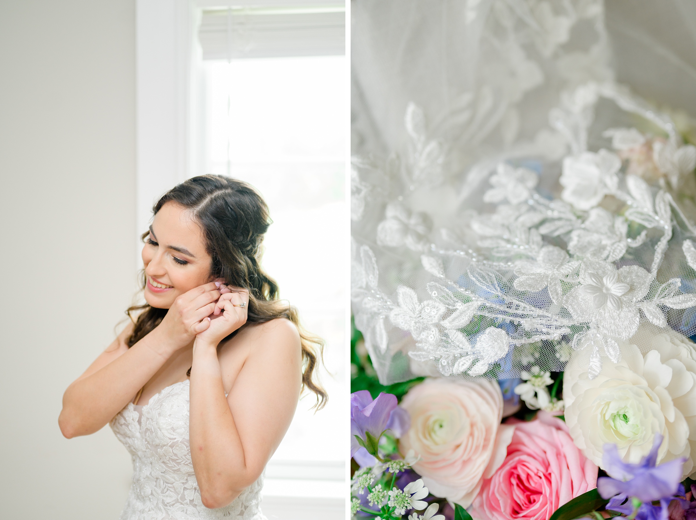 Bridal details at The View at Bluemont Wedding photographed by Baltimore Wedding Photographer Cait Kramer.