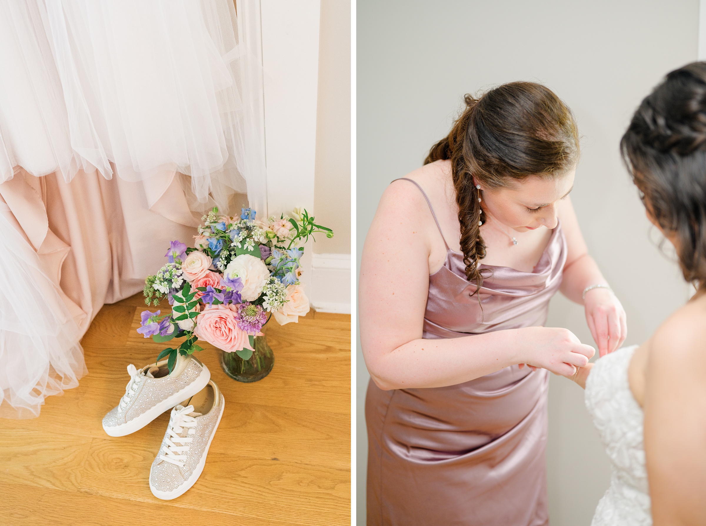 Bridal details at The View at Bluemont Wedding photographed by Baltimore Wedding Photographer Cait Kramer.