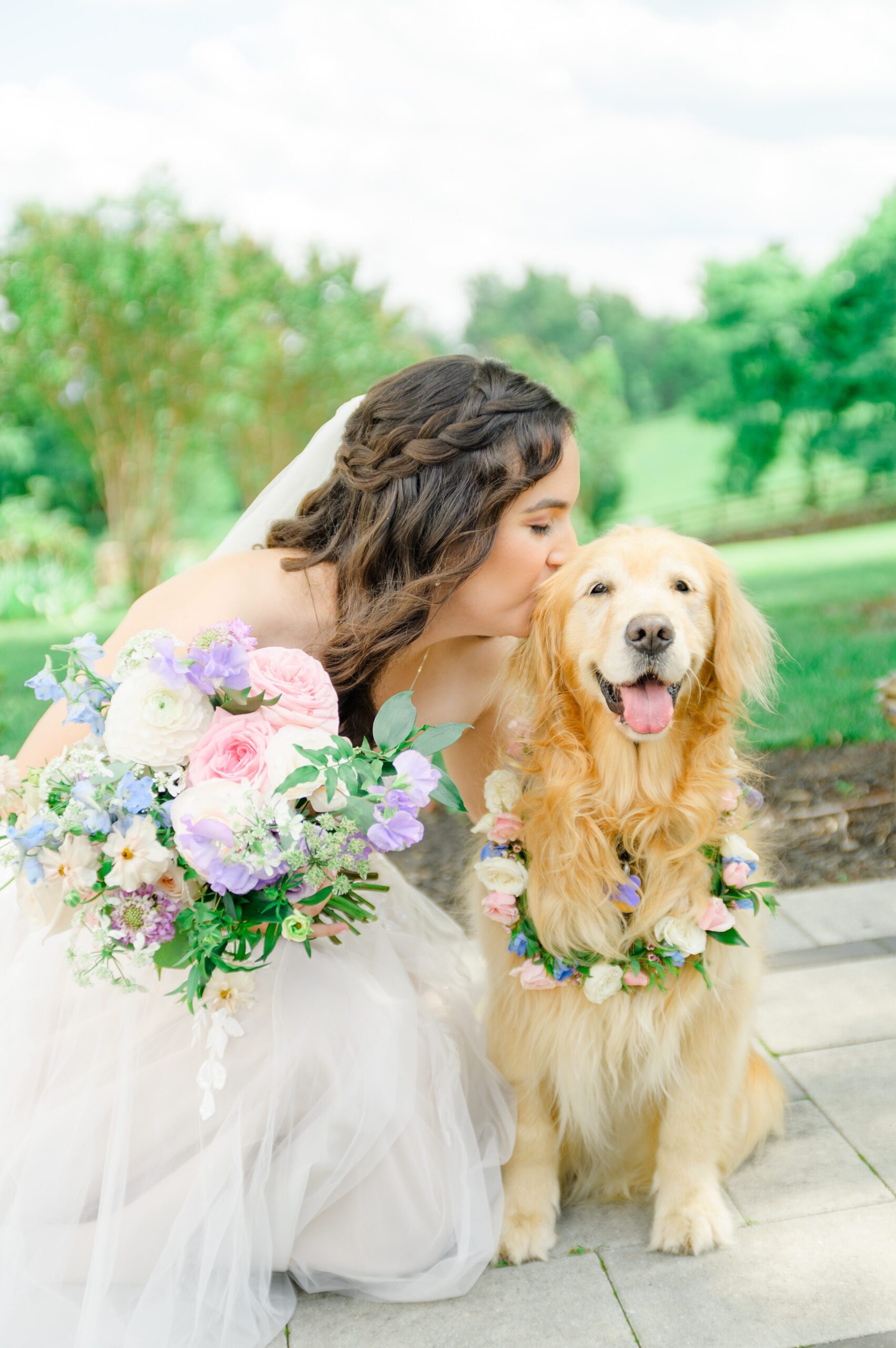 Bride and Groom Portraits at The View at Bluemont Wedding photographed by Baltimore Wedding Photographer Cait Kramer.
