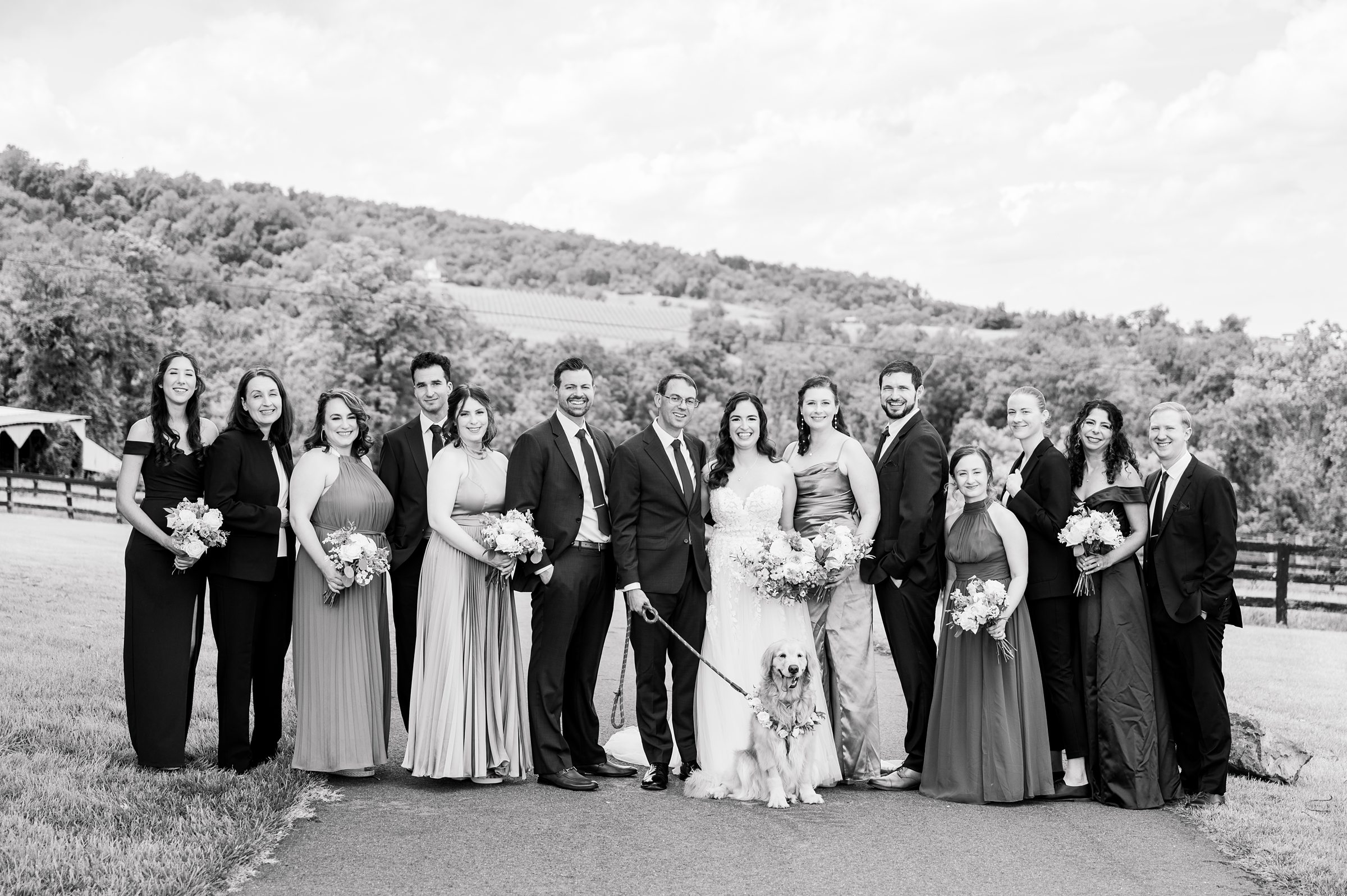 Wedding Party Portraits at The View at Bluemont Wedding photographed by Baltimore Wedding Photographer Cait Kramer.