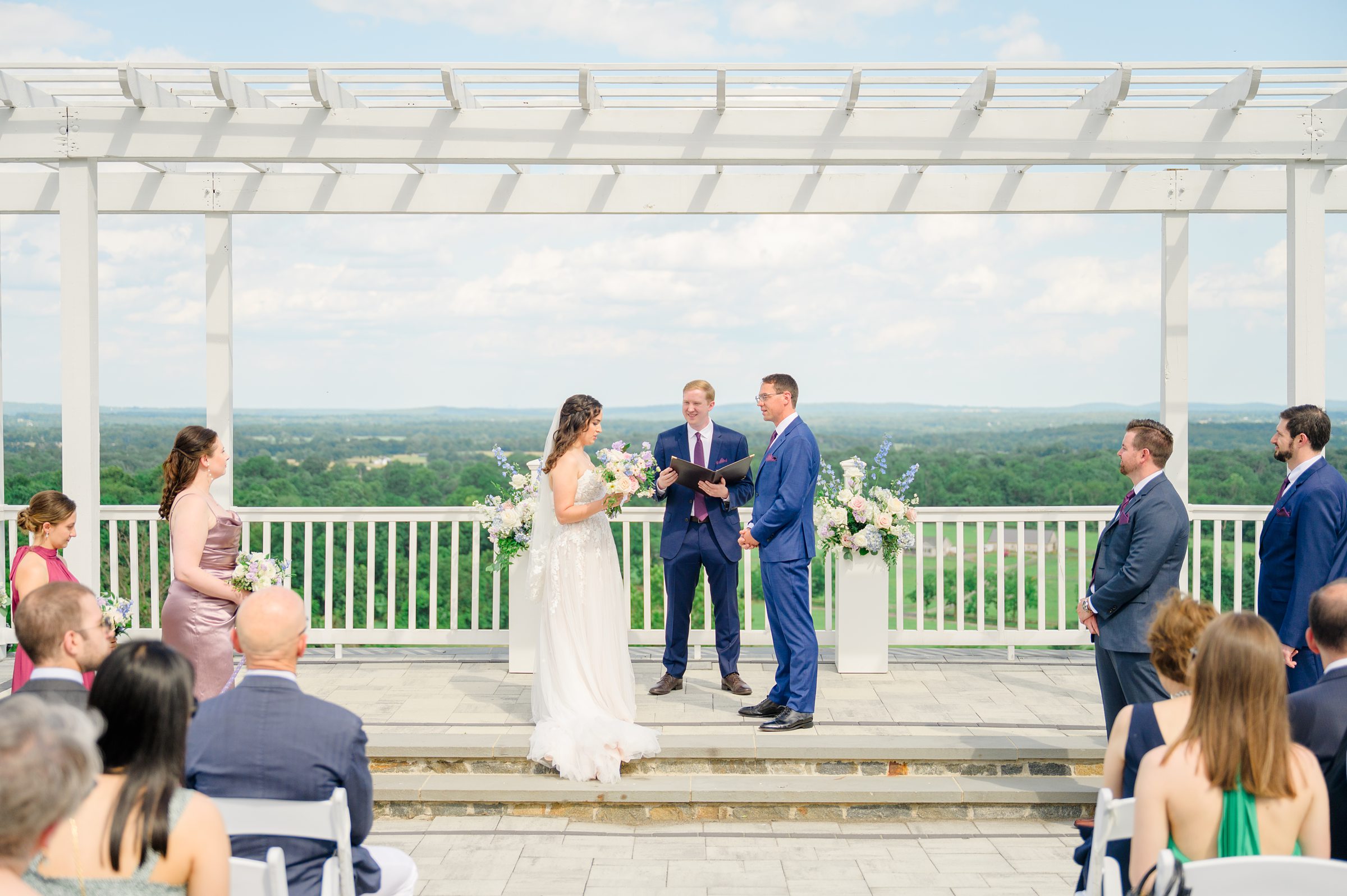 Wedding Ceremony at The View at Bluemont photographed by Baltimore Wedding Photographer Cait Kramer.
