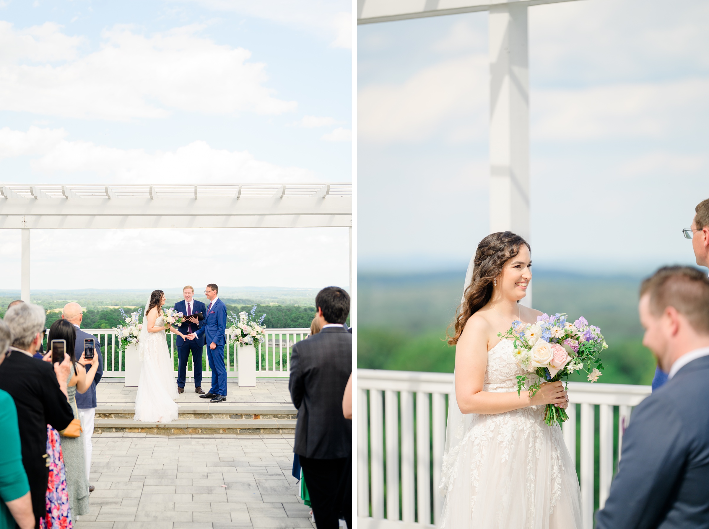 Wedding Ceremony at The View at Bluemont photographed by Baltimore Wedding Photographer Cait Kramer.