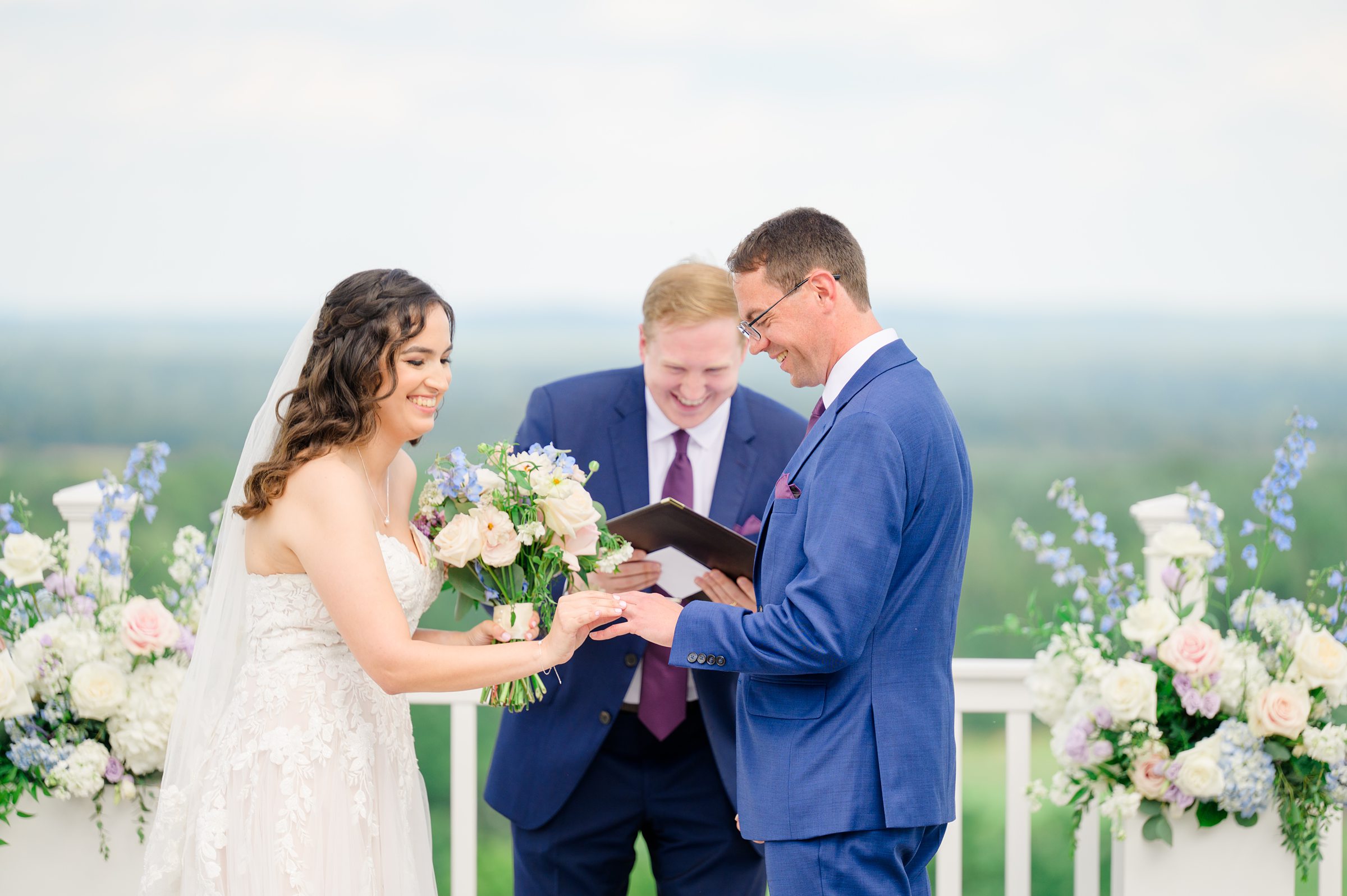 Wedding Ceremony at The View at Bluemont photographed by Baltimore Wedding Photographer Cait Kramer.