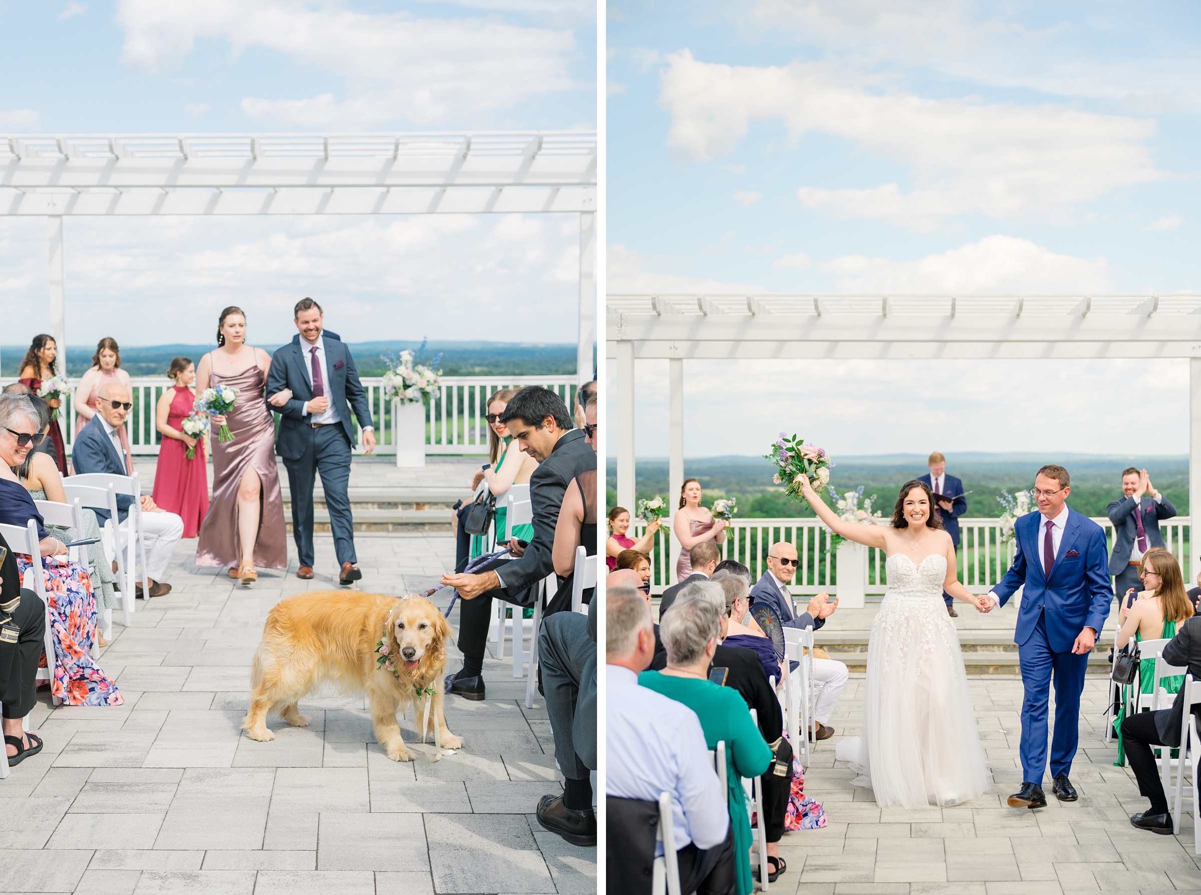 Wedding Ceremony at The View at Bluemont photographed by Baltimore Wedding Photographer Cait Kramer.