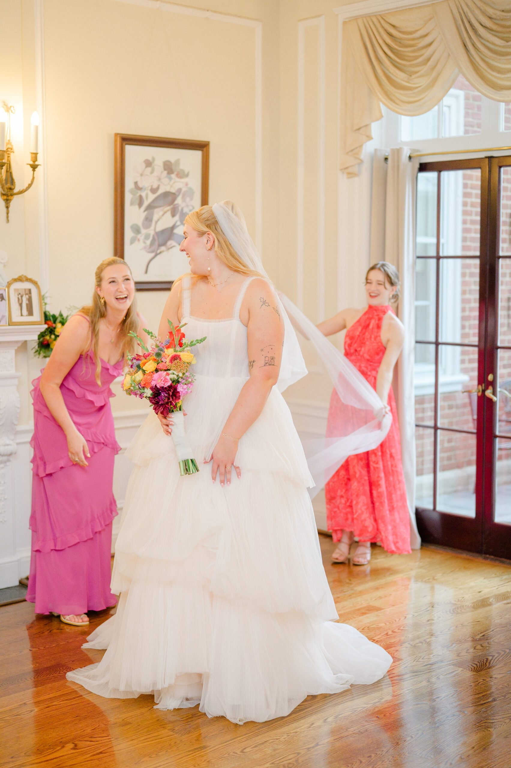 Kara and Kendall's vibrant summer wedding at the Woodend Nature Sanctuary photographed by Baltimore Wedding Photographer Cait Kramer.