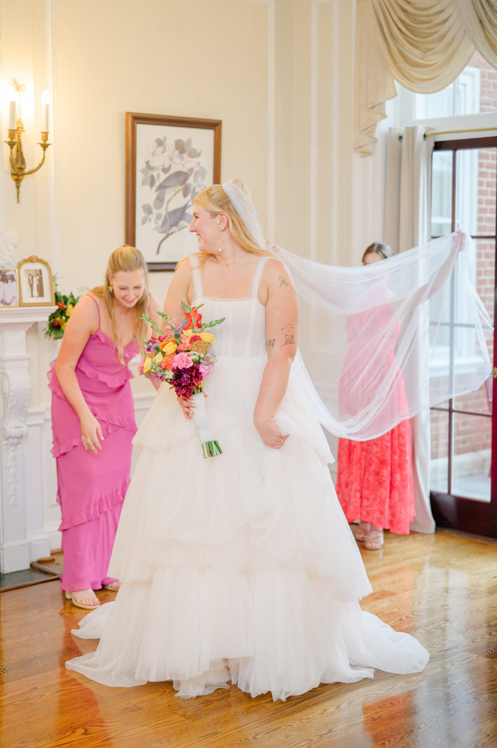Kara and Kendall's vibrant summer wedding at the Woodend Nature Sanctuary photographed by Baltimore Wedding Photographer Cait Kramer.