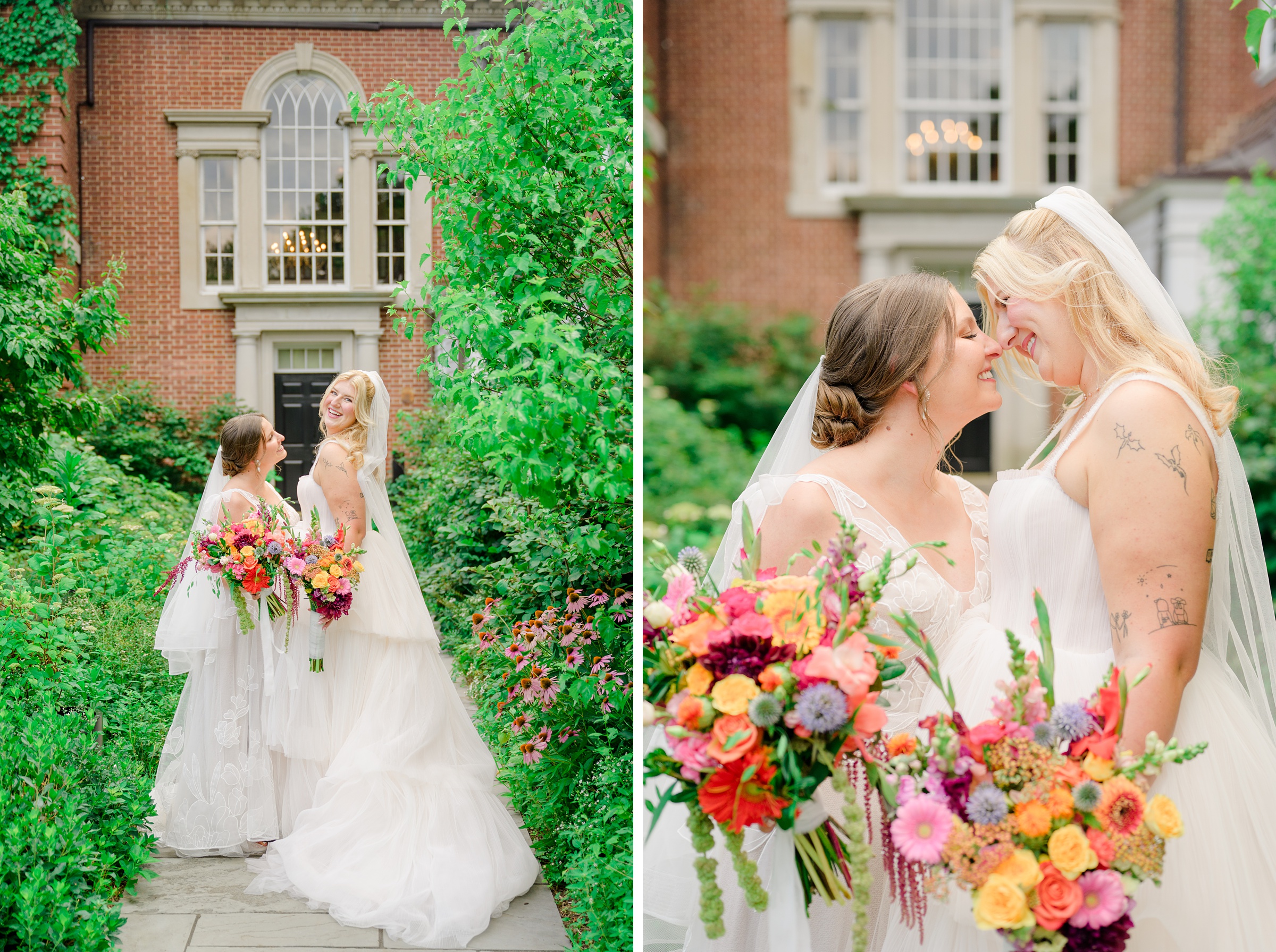 Kara and Kendall's vibrant summer wedding at the Woodend Nature Sanctuary photographed by Baltimore Wedding Photographer Cait Kramer.