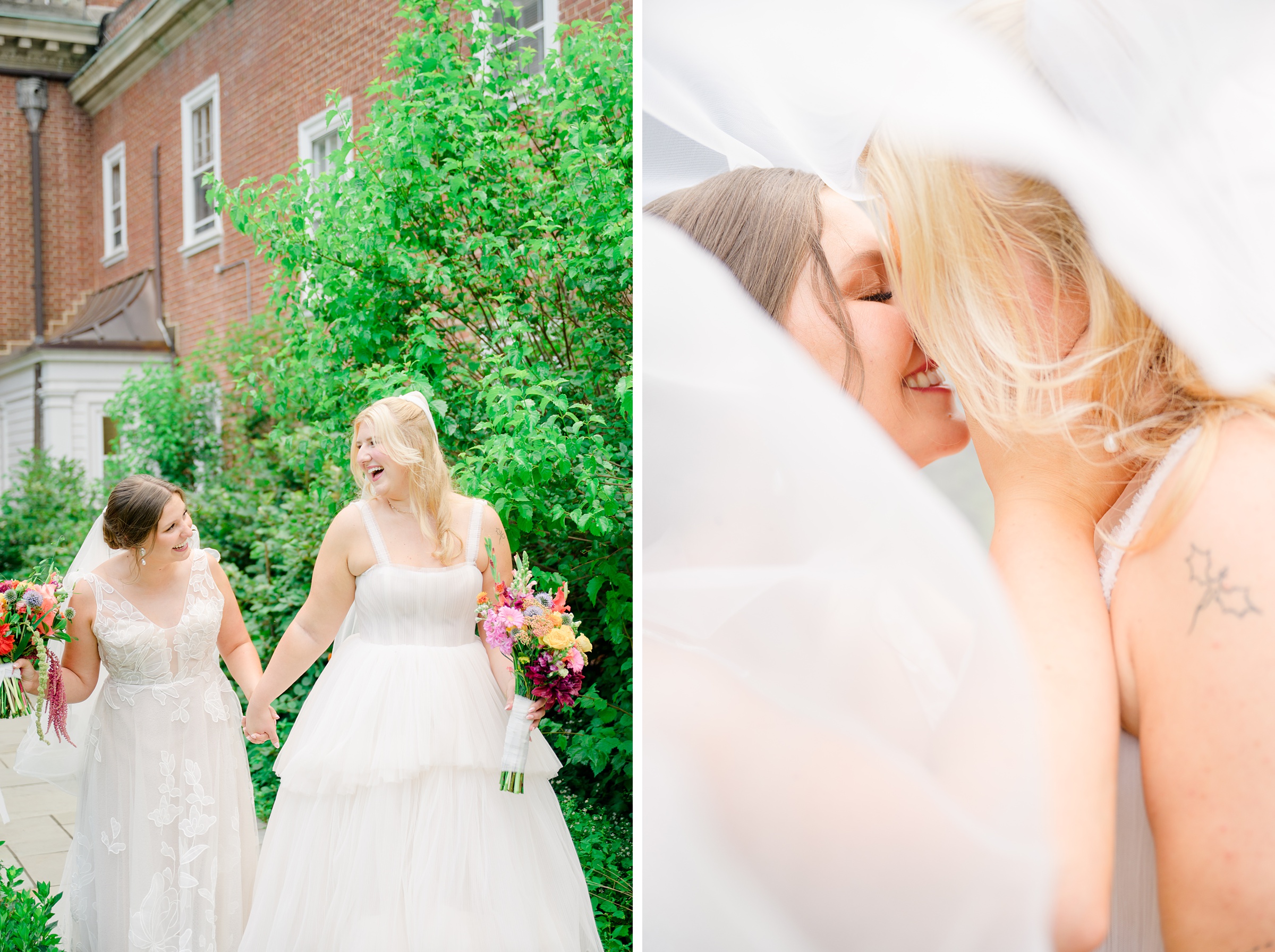 Kara and Kendall's vibrant summer wedding at the Woodend Nature Sanctuary photographed by Baltimore Wedding Photographer Cait Kramer.